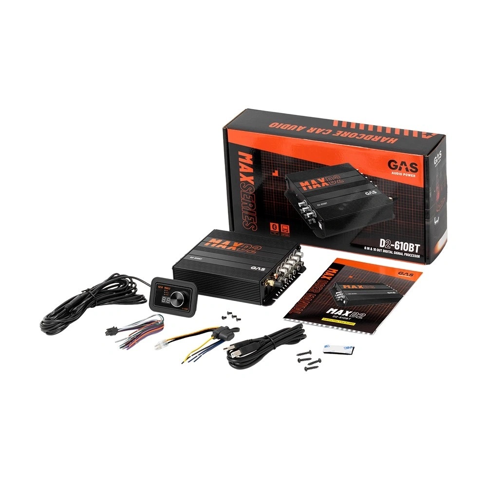 GAS MAX D2-610BT, 10-kanalig DSP med Bluetooth - 9