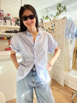 PENN&INK Blouse Stripe
