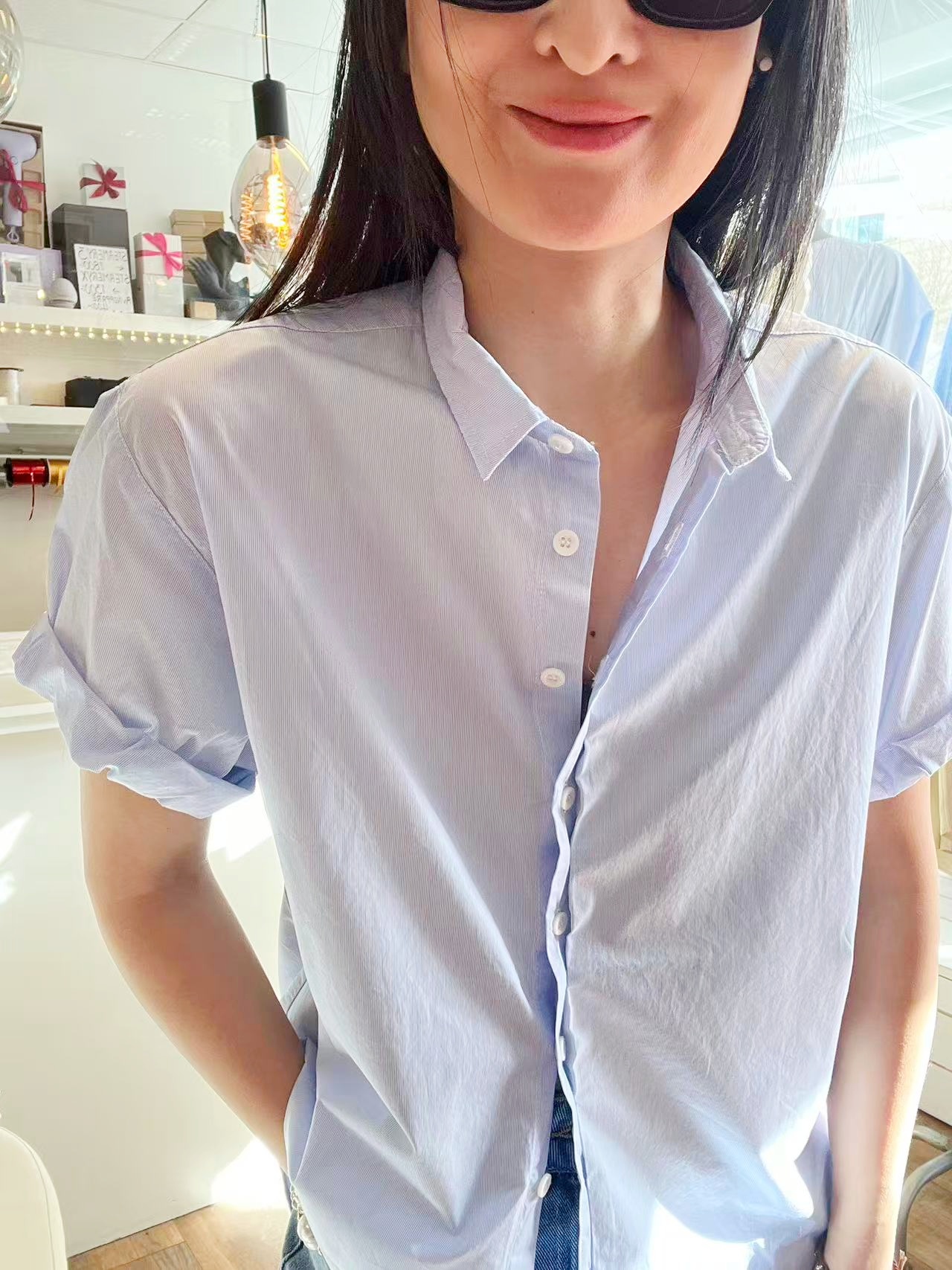 PENN&INK Blouse Stripe - 6