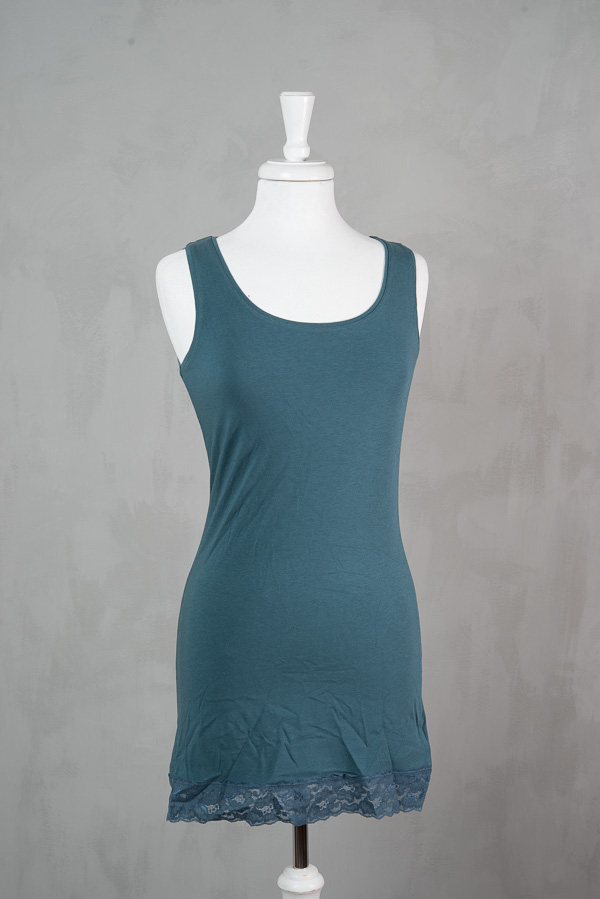 Cream - Camille Long Top Deep Forest