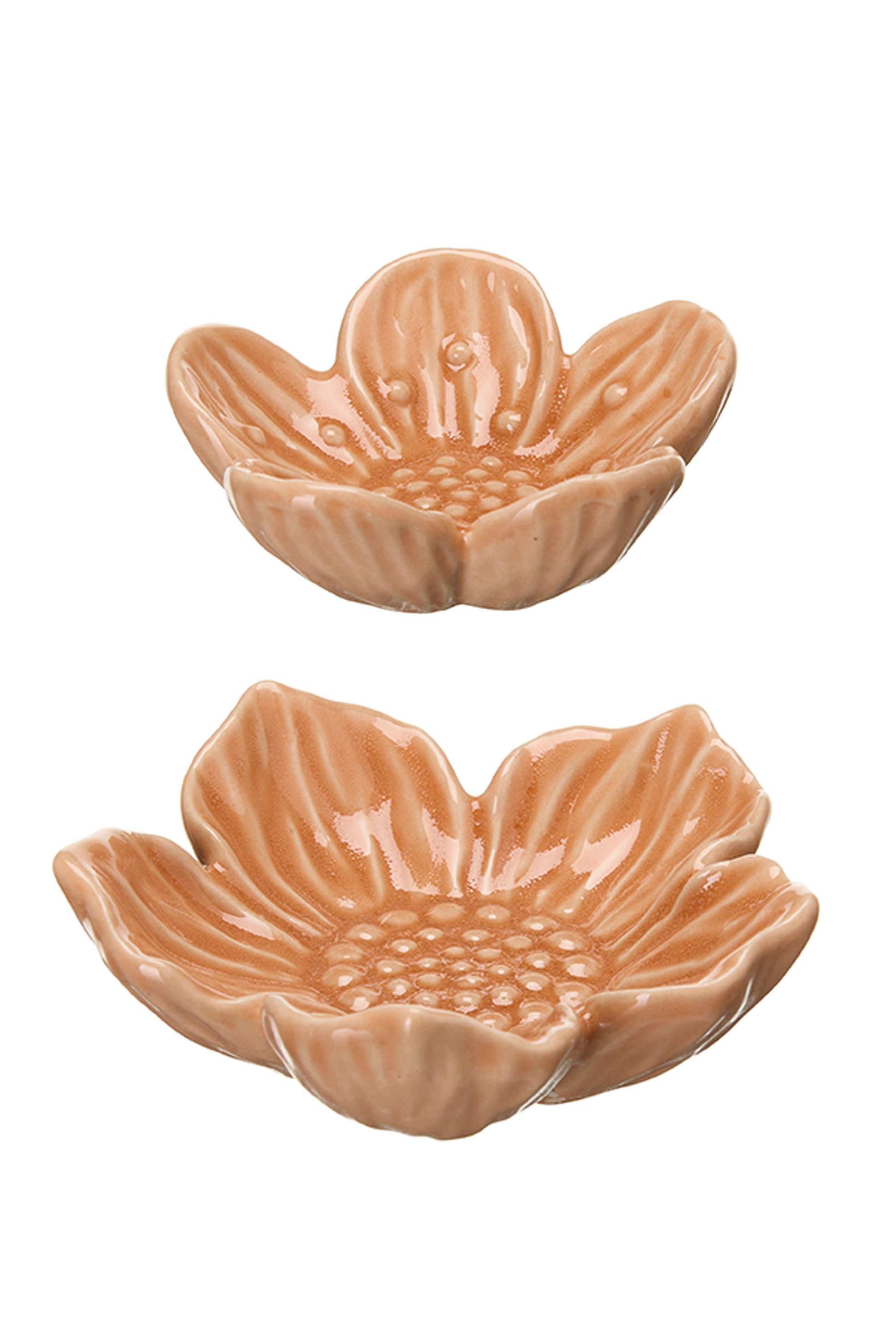 Small Plates/Saucers Porcelain - Peach/Pink - 2 pcs