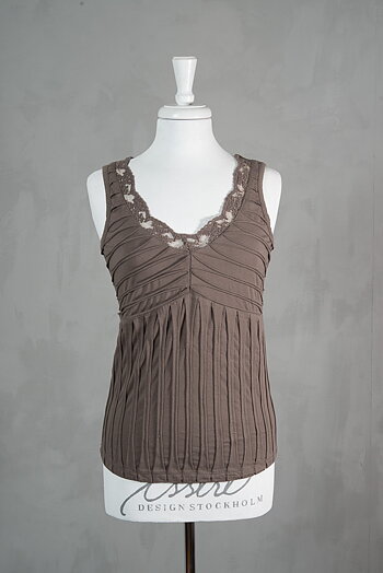 Cream - Perla Top Khaki Grey