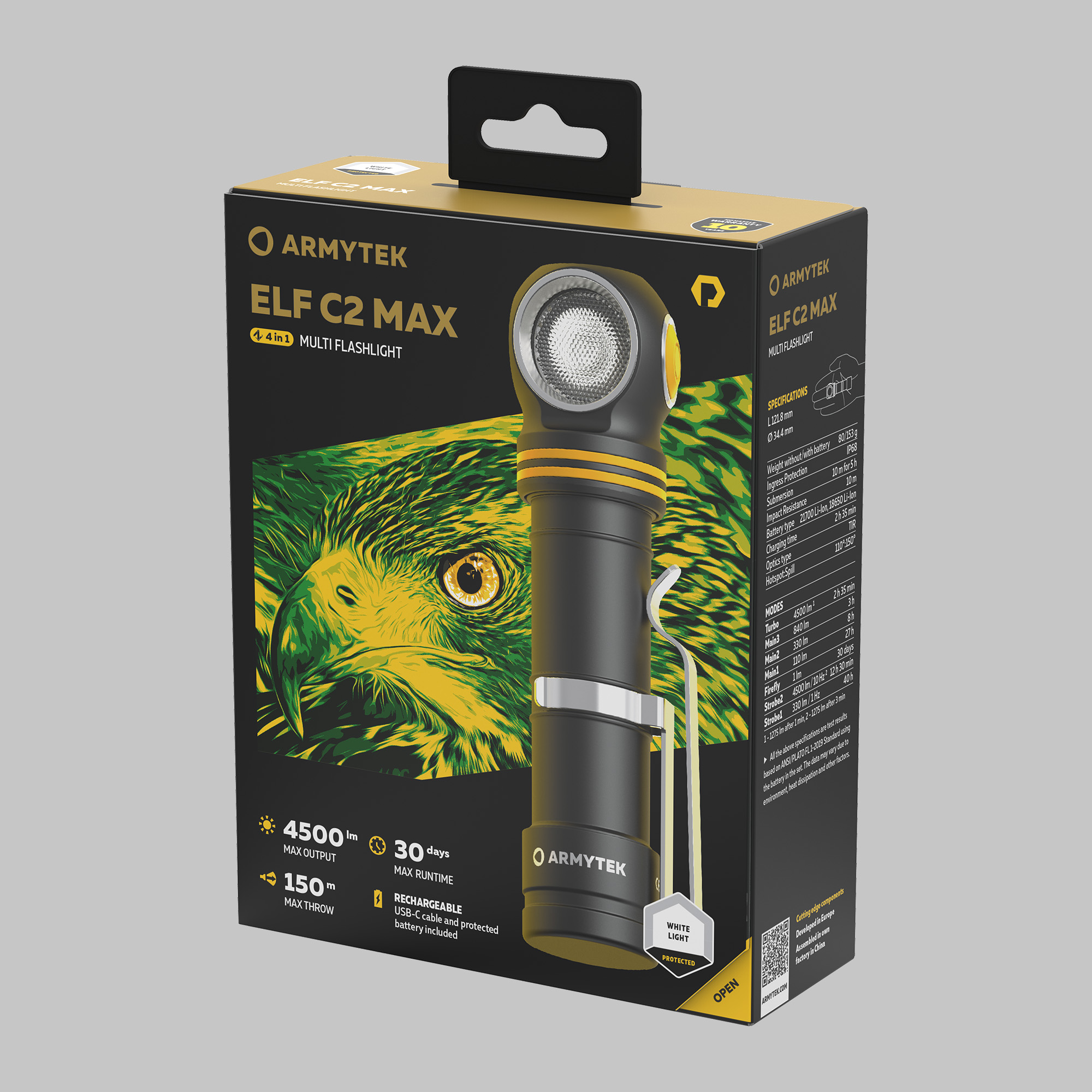 ARMYTEK Elf C2 MAX 4500LM USB-C - 4