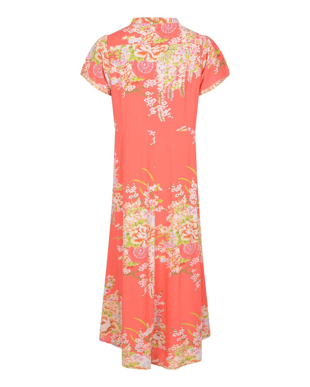 Klänning Koree blommig hot red korall - 2