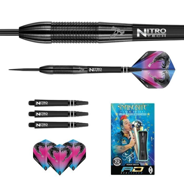 Red Dragon Peter Wright Snakebite 3 Black 22g - 3