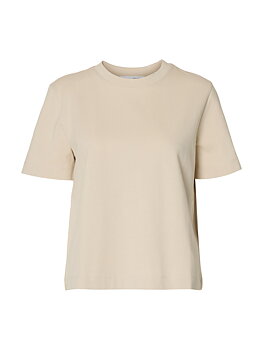 SLWESSENTIAL SS BOXY TEE NOOS Oatmeal