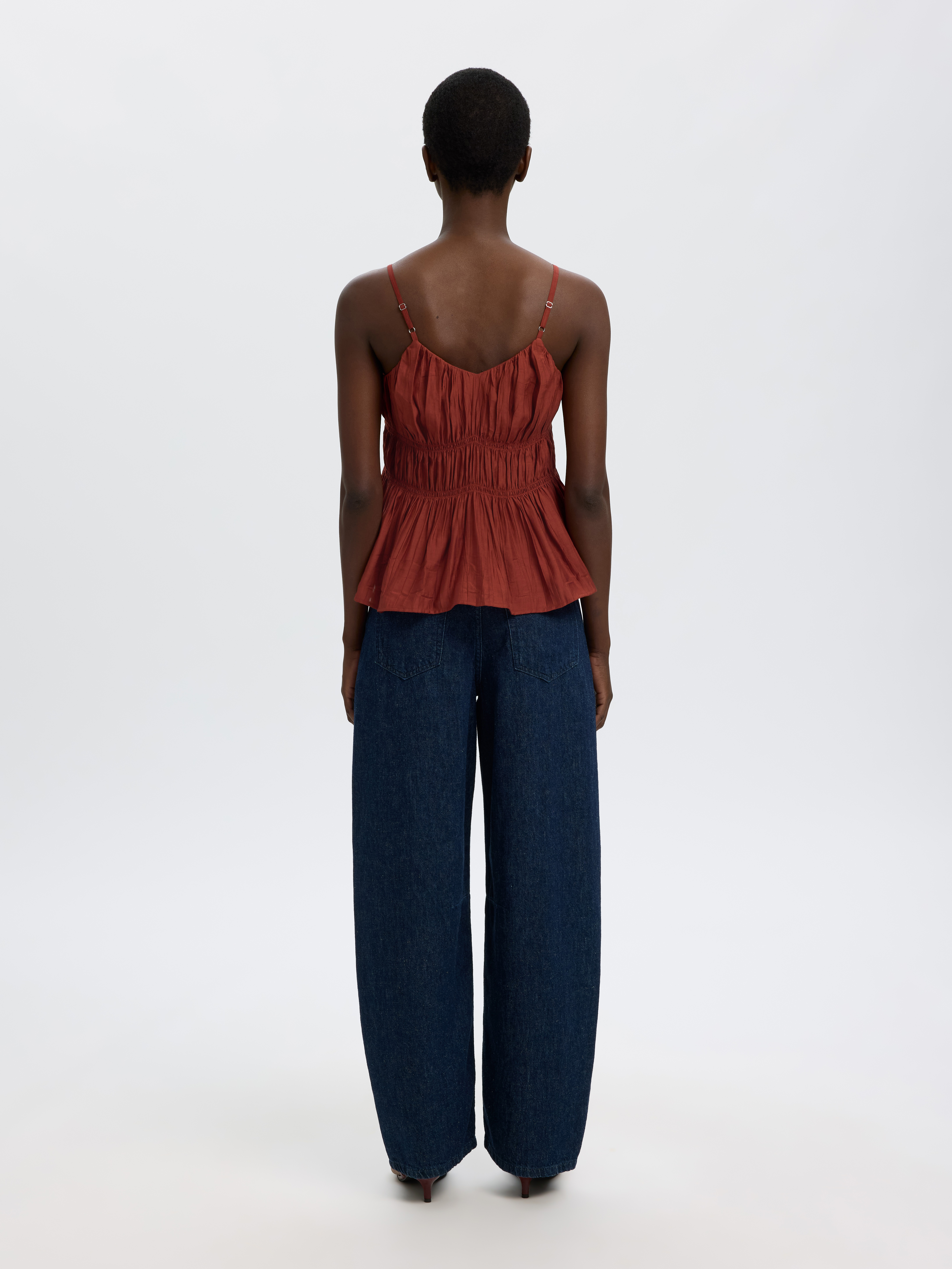 SLFJACKIE STRAP TOP B Cherry Mahogany - 5