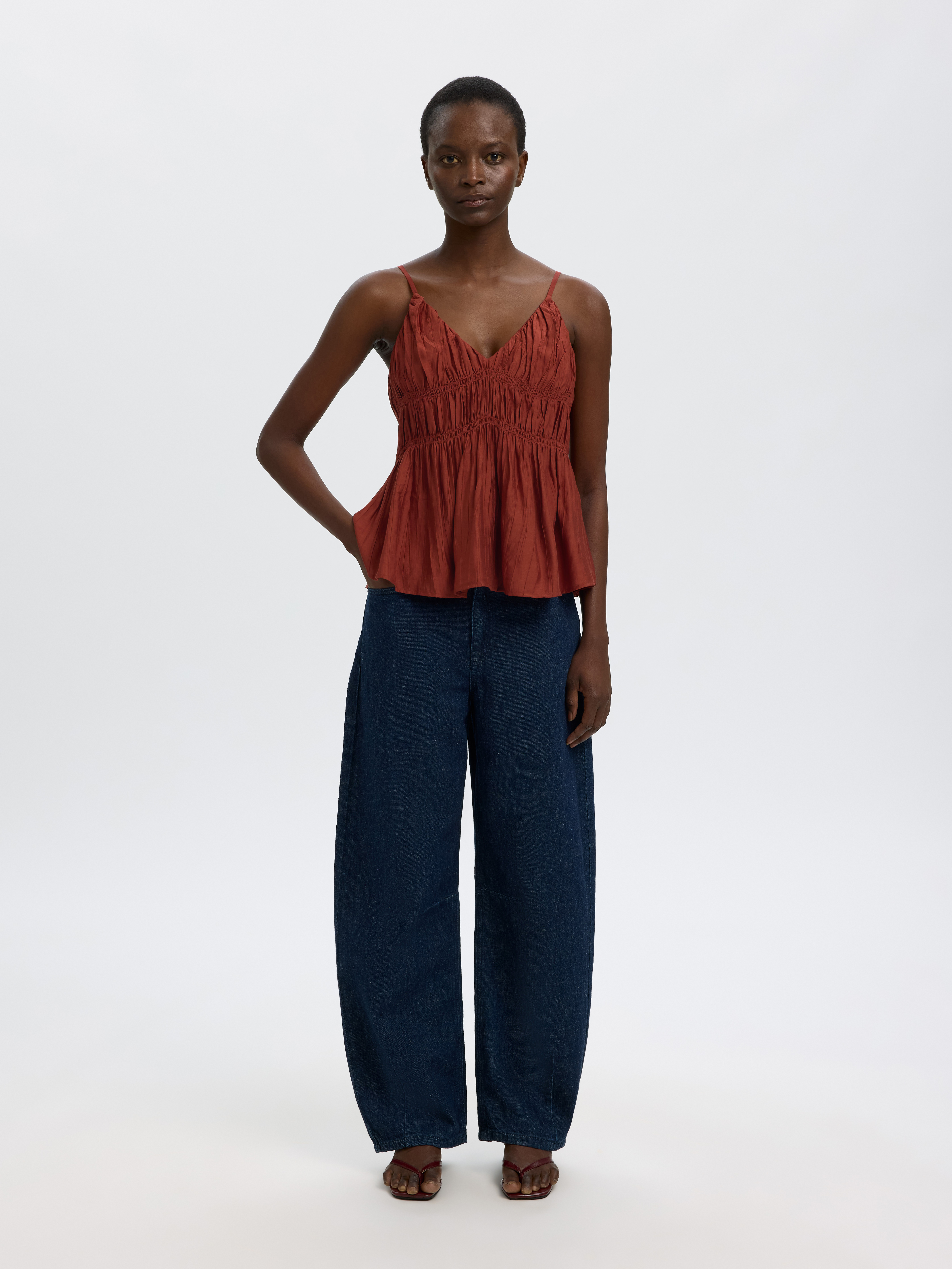 SLFJACKIE STRAP TOP B Cherry Mahogany - 6