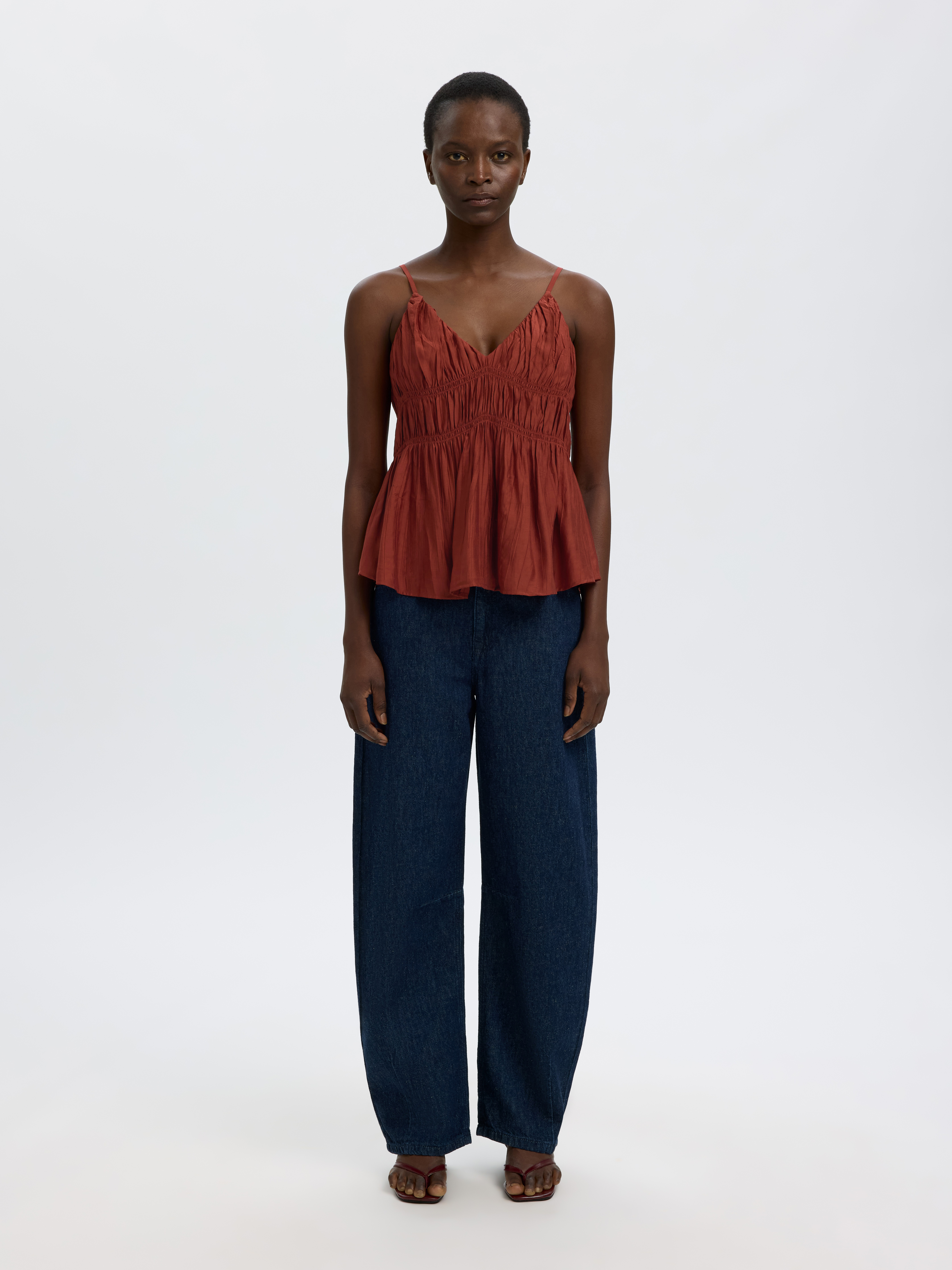 SLFJACKIE STRAP TOP B Cherry Mahogany - 3