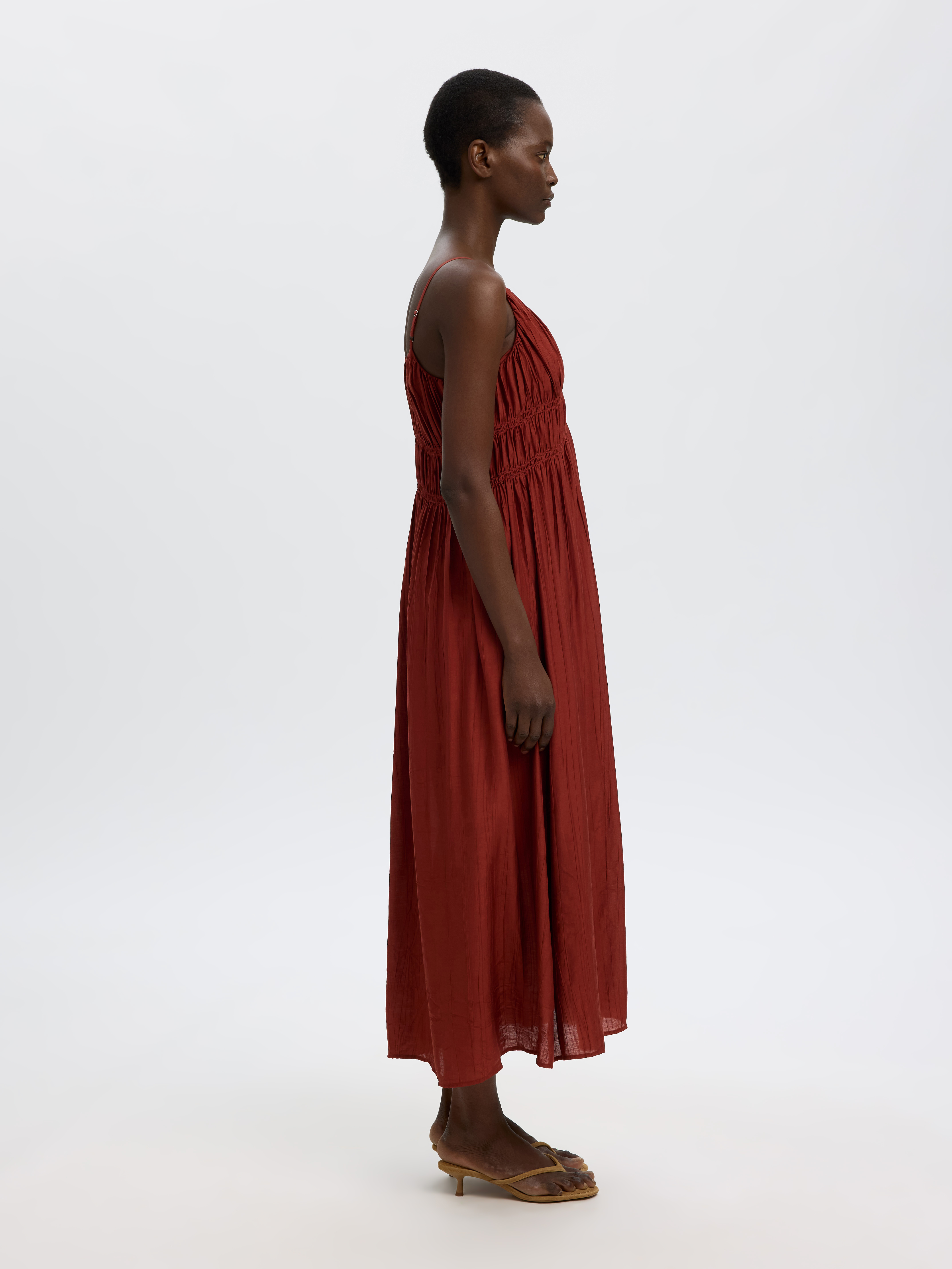 SLFJACKIE REGULAR STRAP ANKLE DRESS B Cherry Mahogany - 5