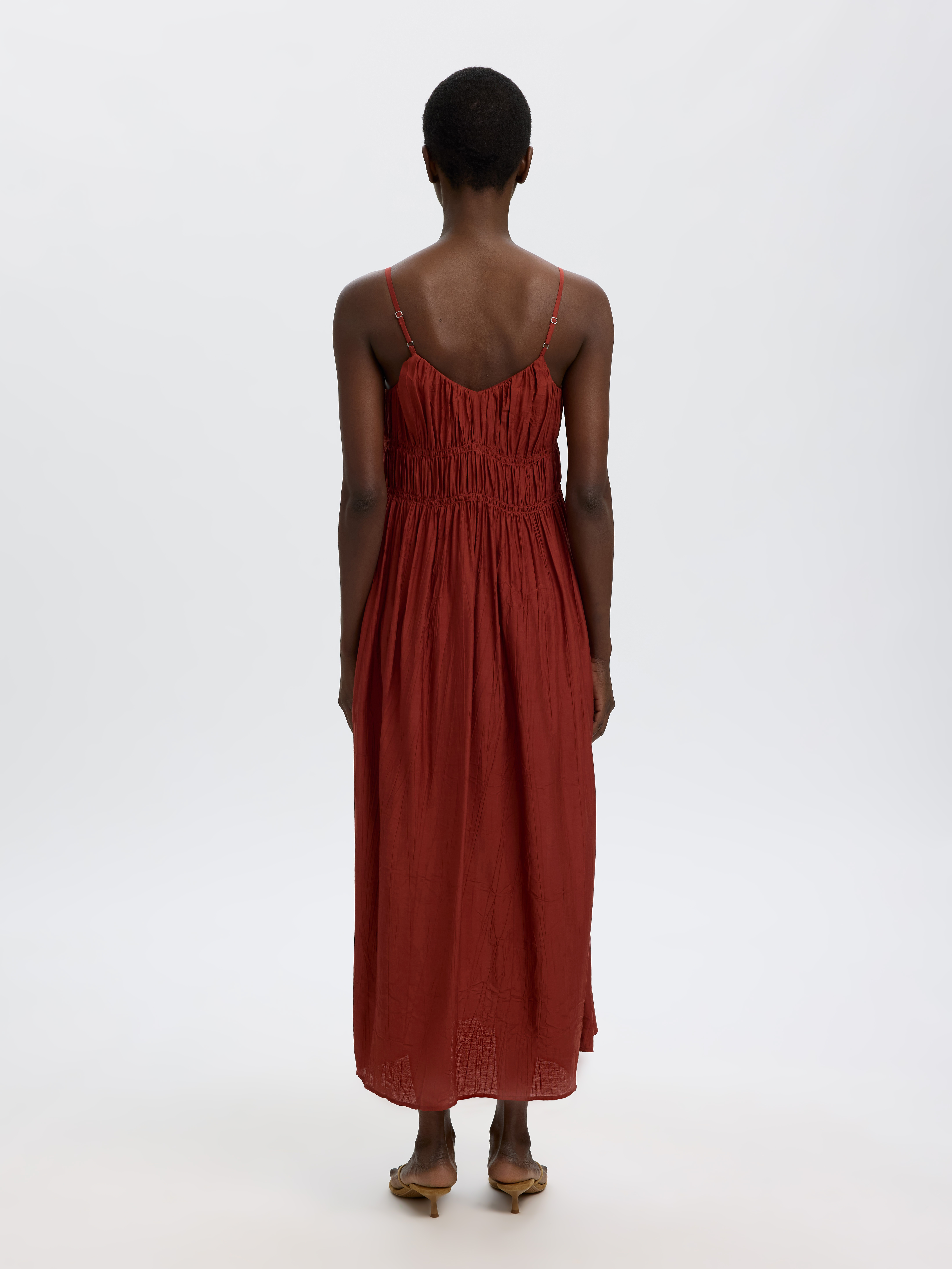 SLFJACKIE REGULAR STRAP ANKLE DRESS B Cherry Mahogany - 4