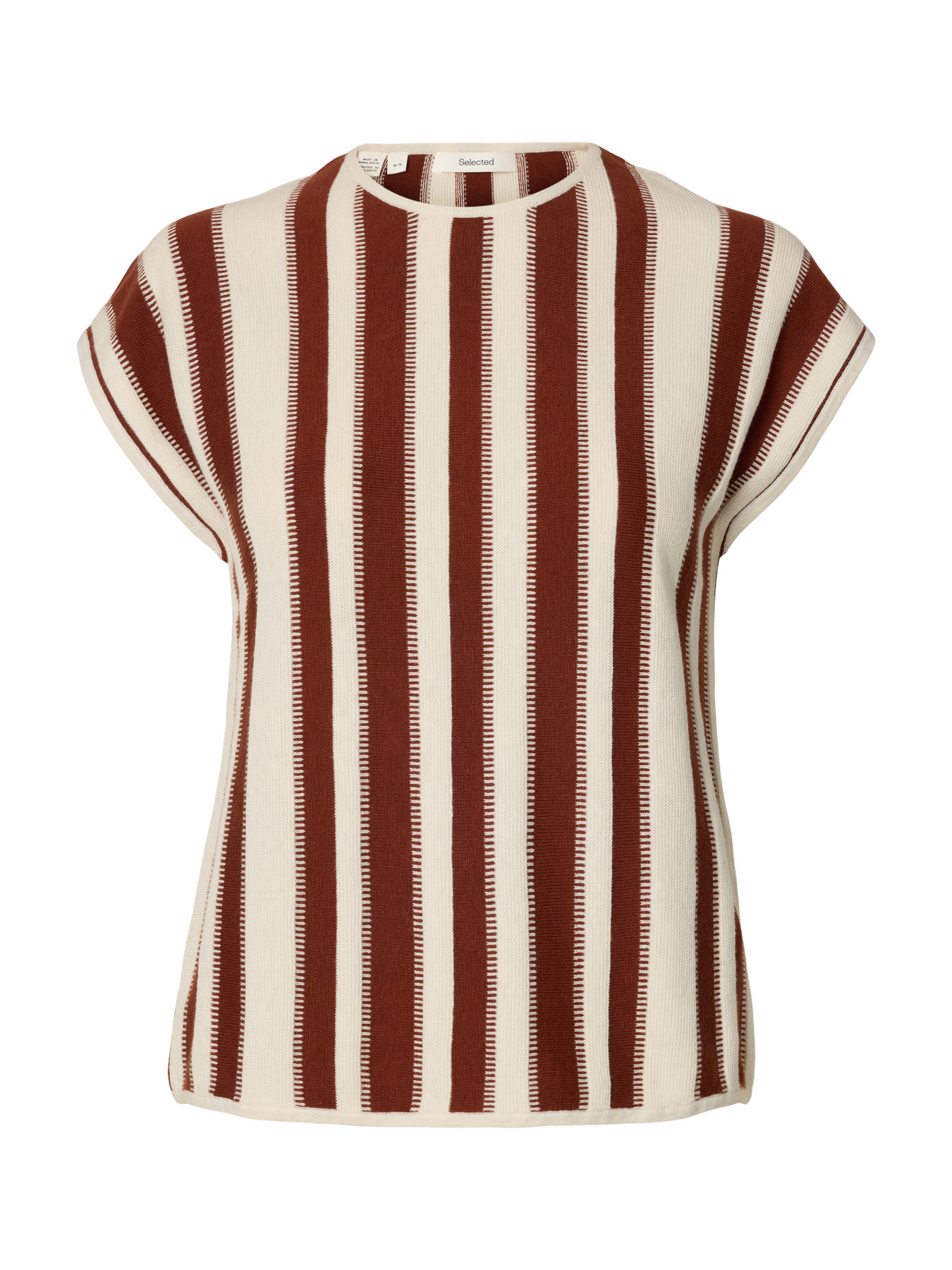 SLFLINA SL KNIT O-NECK Birch Cherry Mahogany
