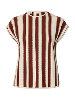 SLFLINA SL KNIT O-NECK Birch Cherry Mahogany