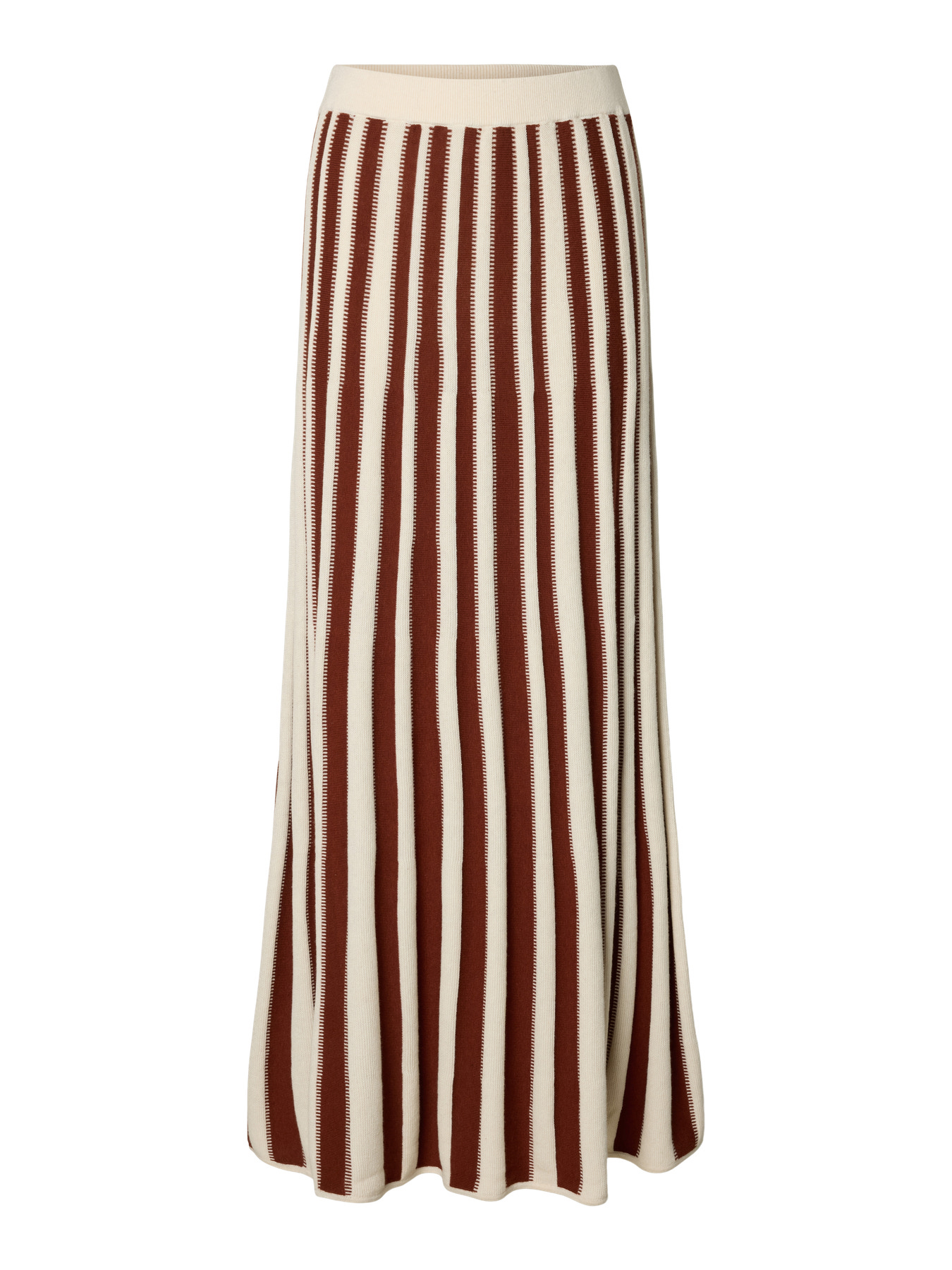 SLFLINA HW KNIT LONG SKIRT Birch Cherry Mahogany