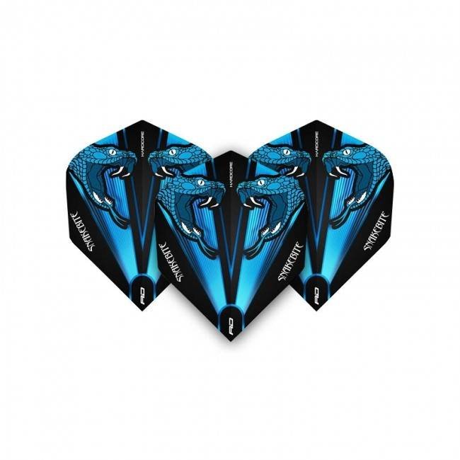 Red Dragon Peter Wright Snakebite Blue Transparent Hardcore Standard Flights