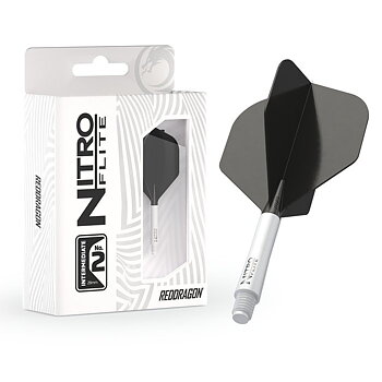 Red Dragon Nitro Flite - Integrated Flight and Shaft White & Black