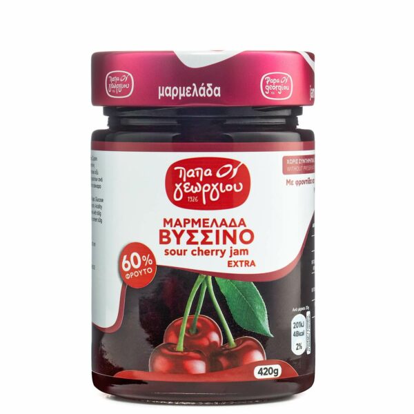 Sour cherry jam, 420g papageorgiou