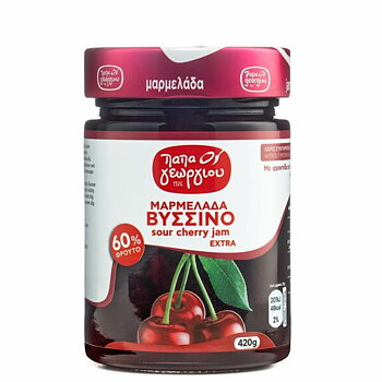 Sour cherry jam, 420g papageorgiou