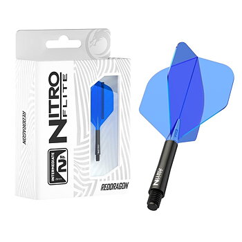 Red Dragon Nitro Flite - Integrated Flight and Shaft Black & Blue