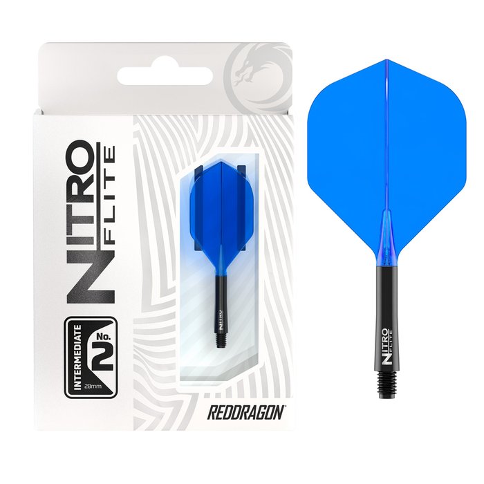Red Dragon Nitro Flite - Integrated Flight and Shaft Black & Blue - 3