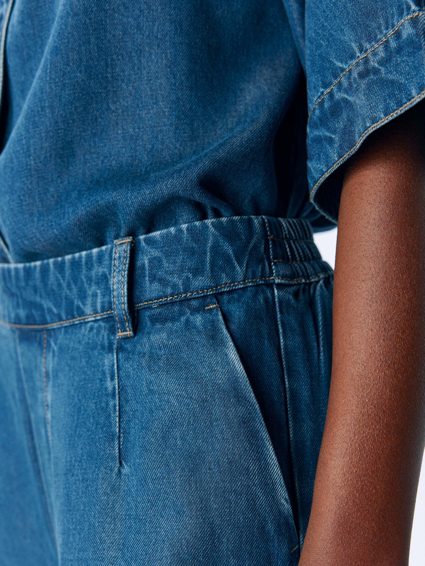 OBJFRAME LISA WIDE MW PANT NOOS Dark Blue Denim Rinse wash - 6