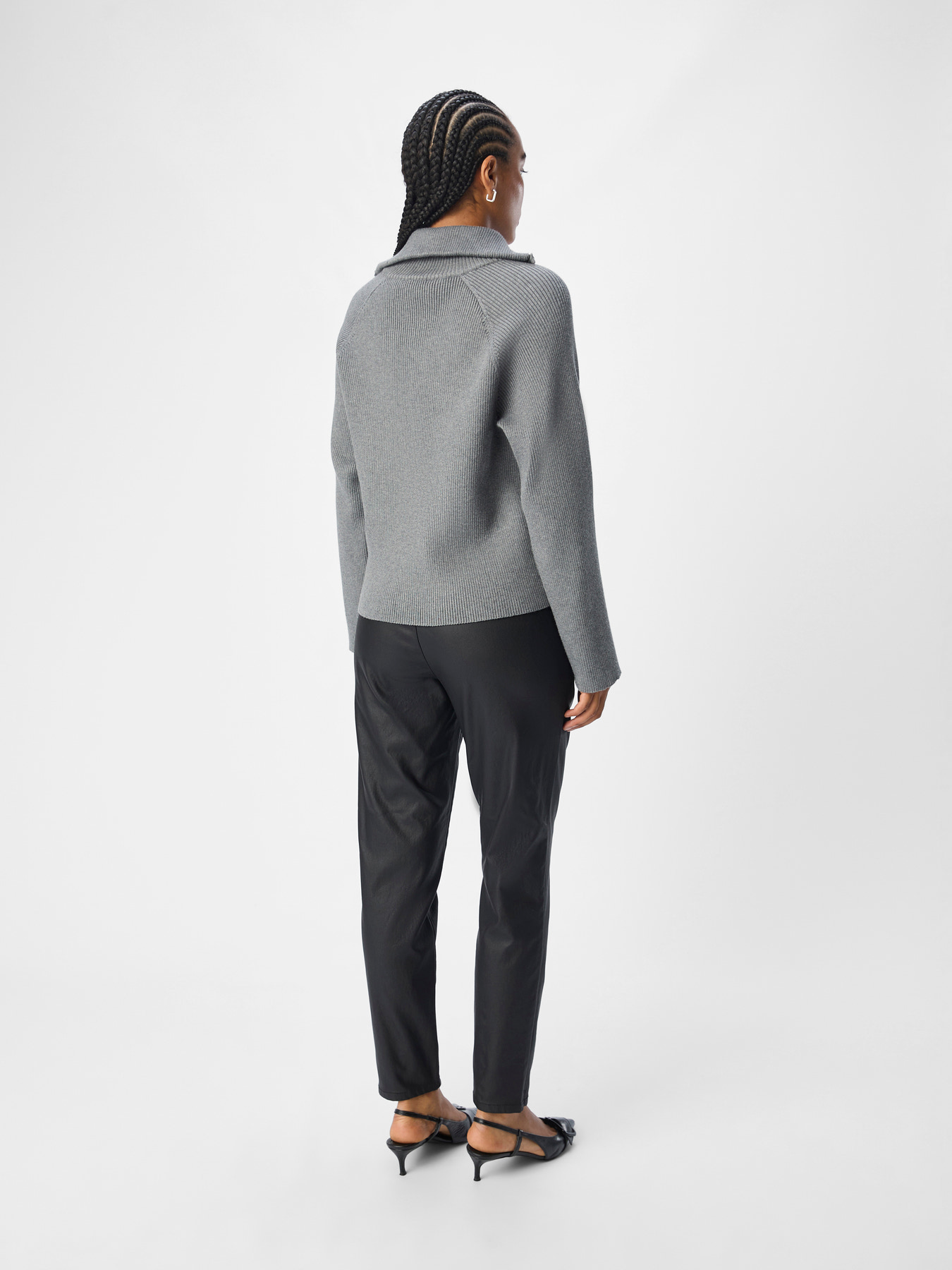 OBJBELLE LISA COATED PANT NOOS Black - 5
