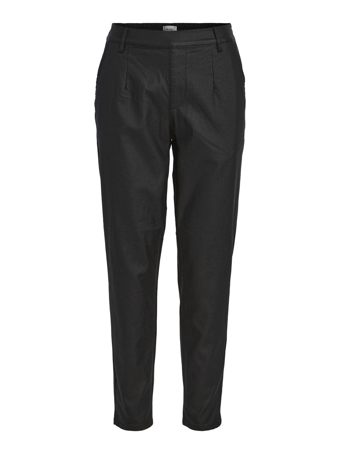 OBJBELLE LISA COATED PANT NOOS Black
