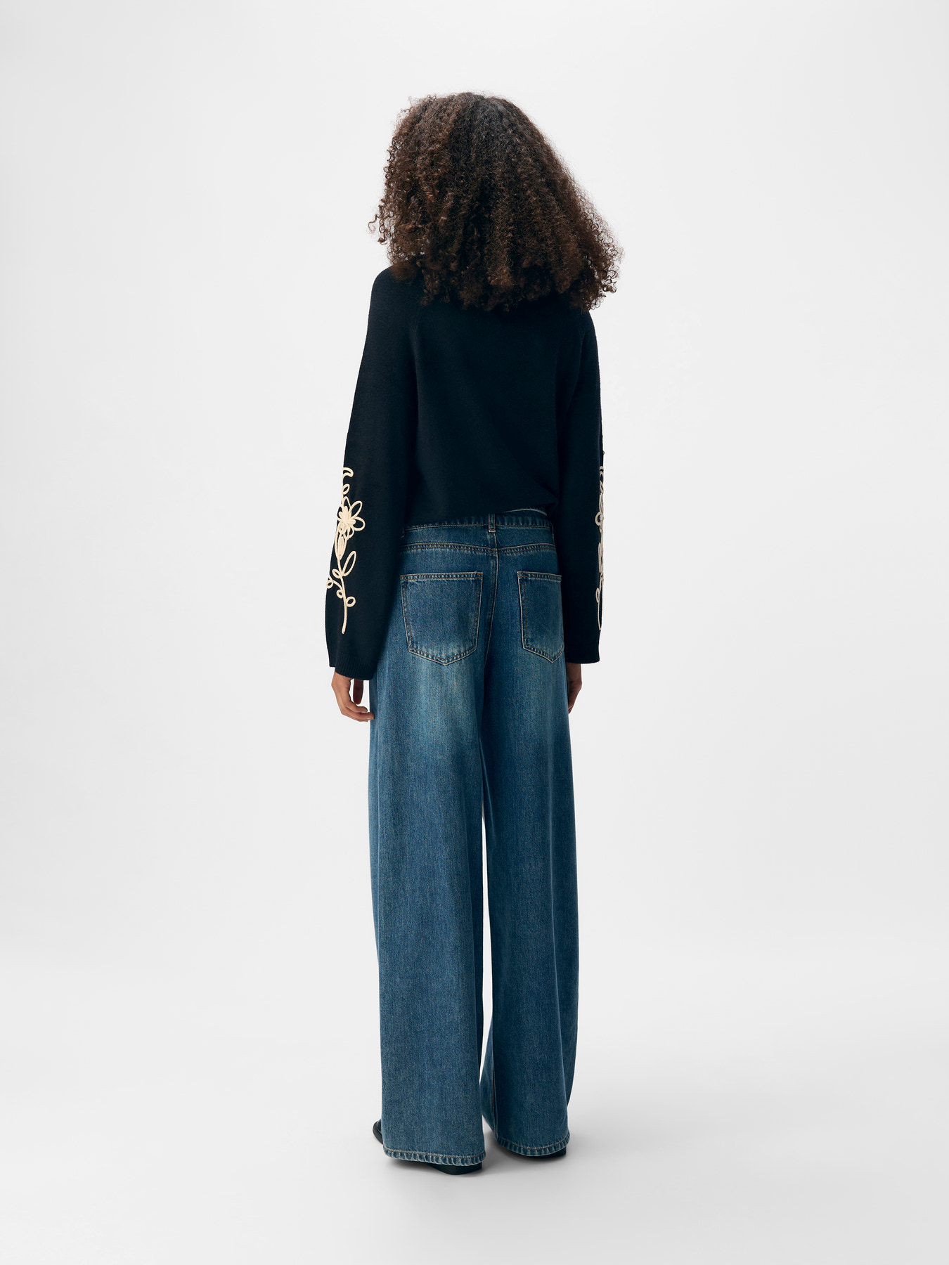 OBJROSIE MW WIDE JEANS NOOS Medium Blue Denim - 6