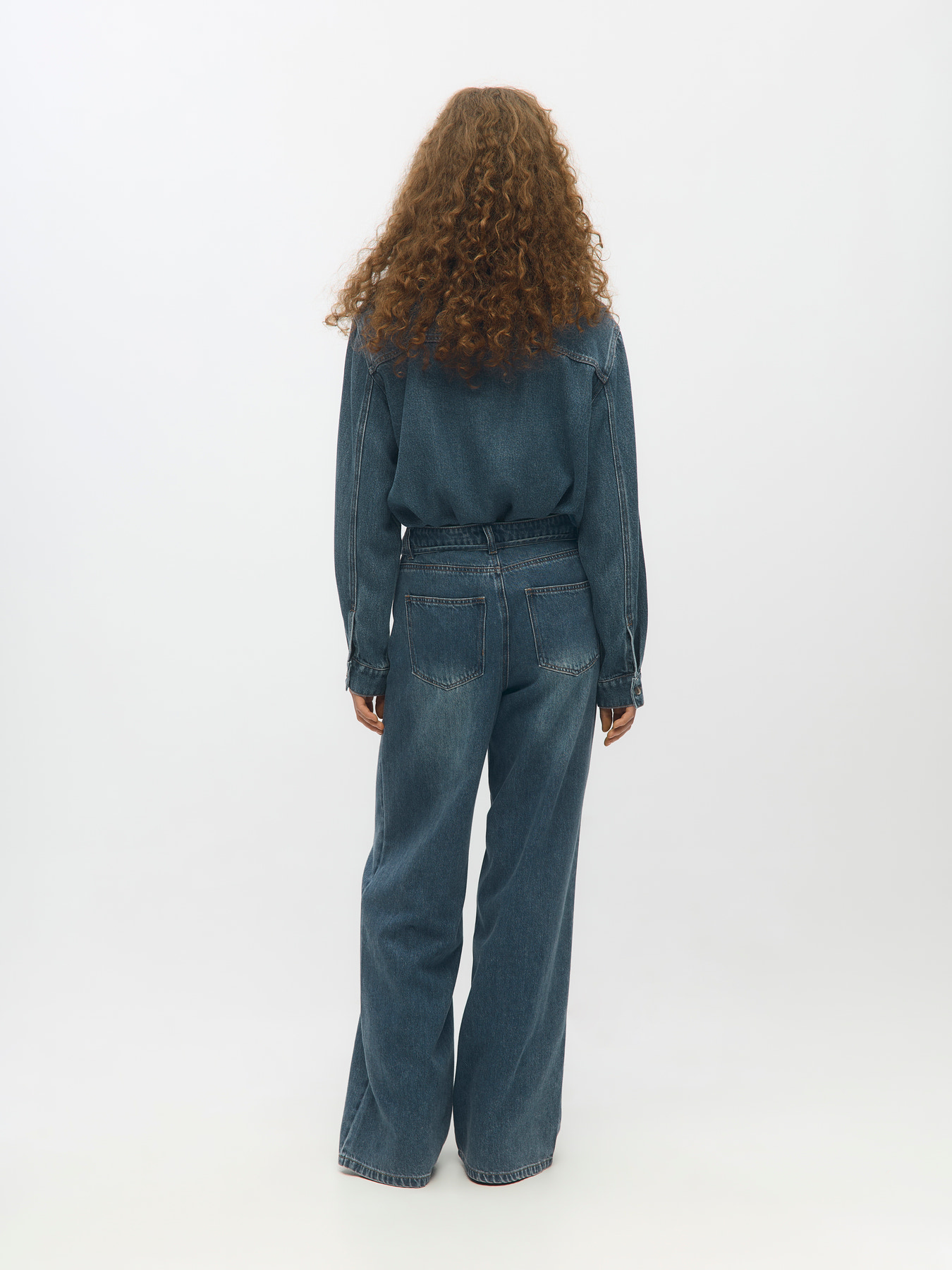 OBJROSIE MW WIDE JEANS NOOS Medium Blue Denim - 7