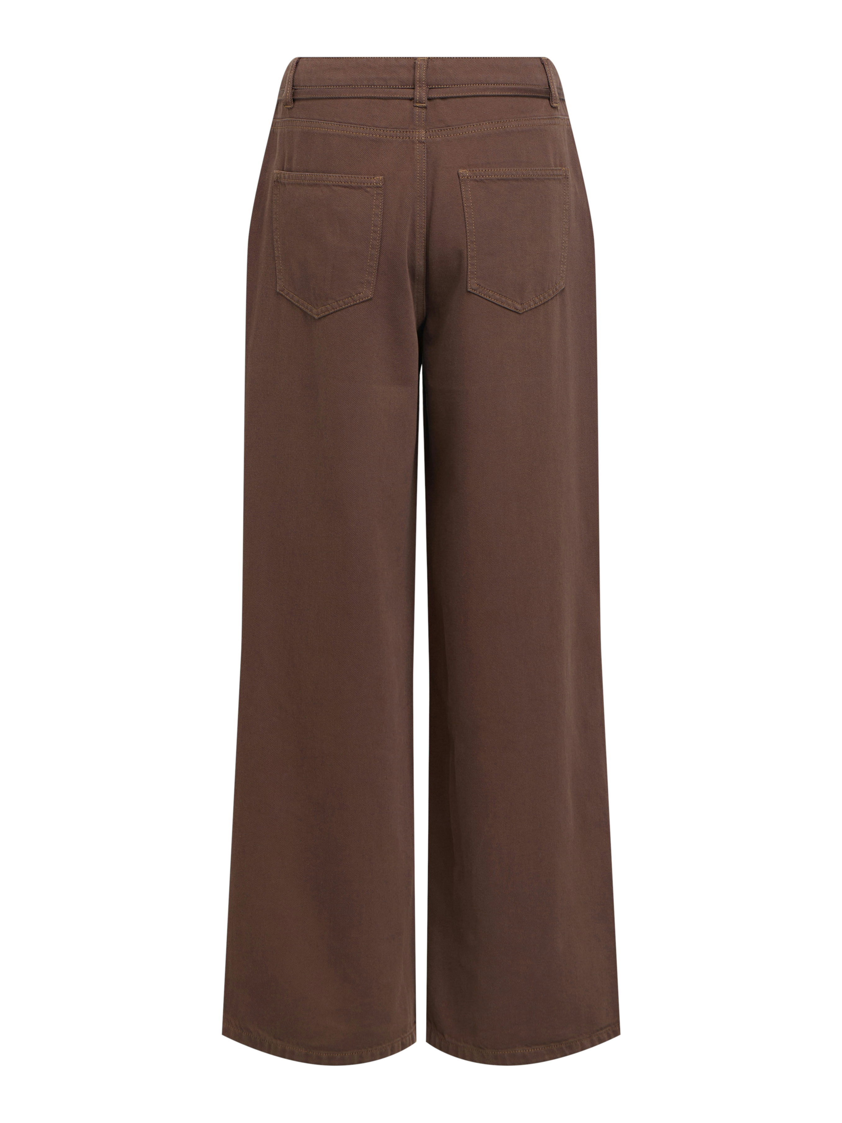 OBJROSIE MW WIDE JEANS NOOS Seal Brown - 2