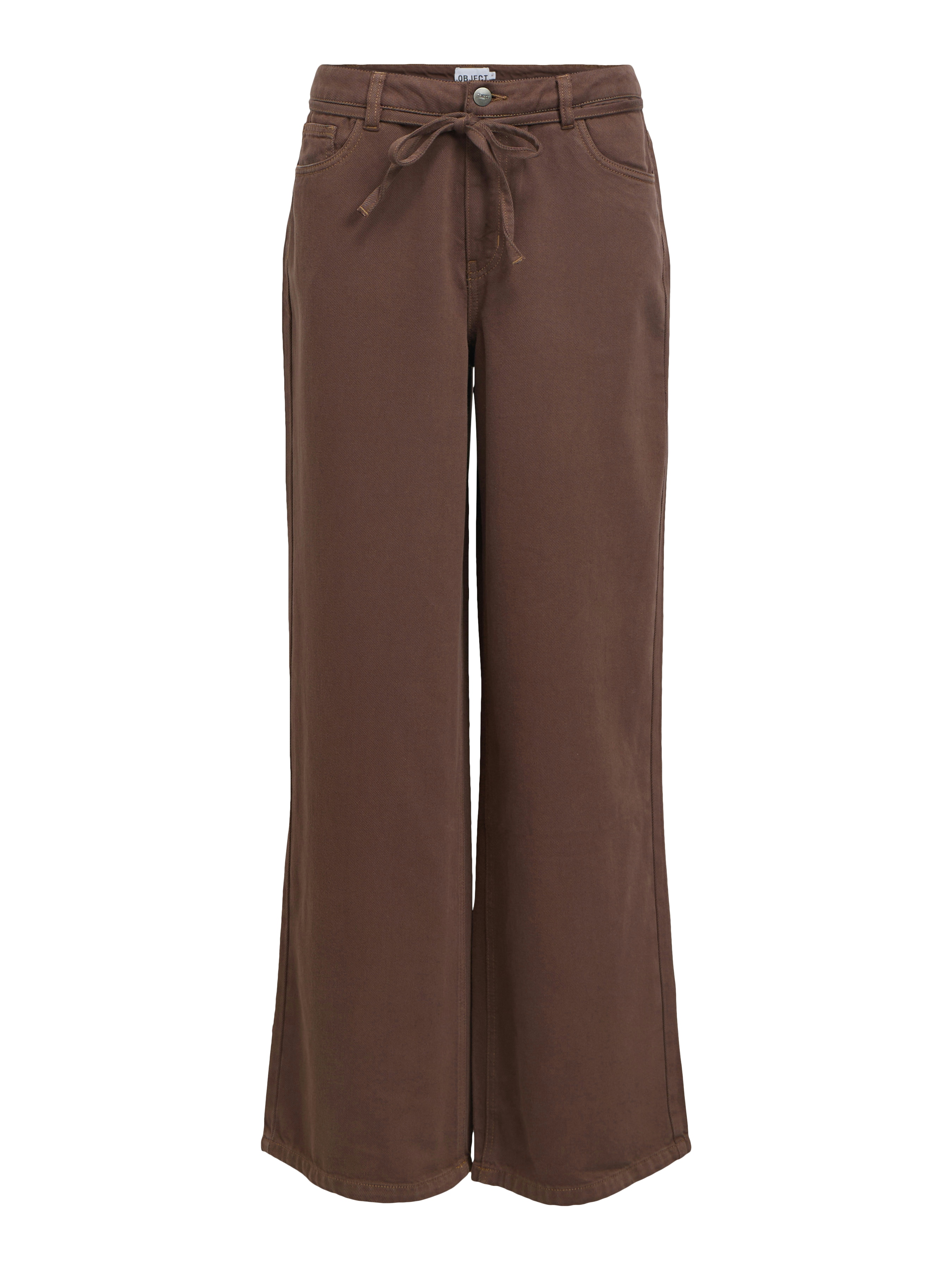 OBJROSIE MW WIDE JEANS NOOS Seal Brown