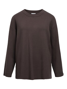 OBJREYNARD LS LO KNIT PULLOVER NOOS Seal Brown