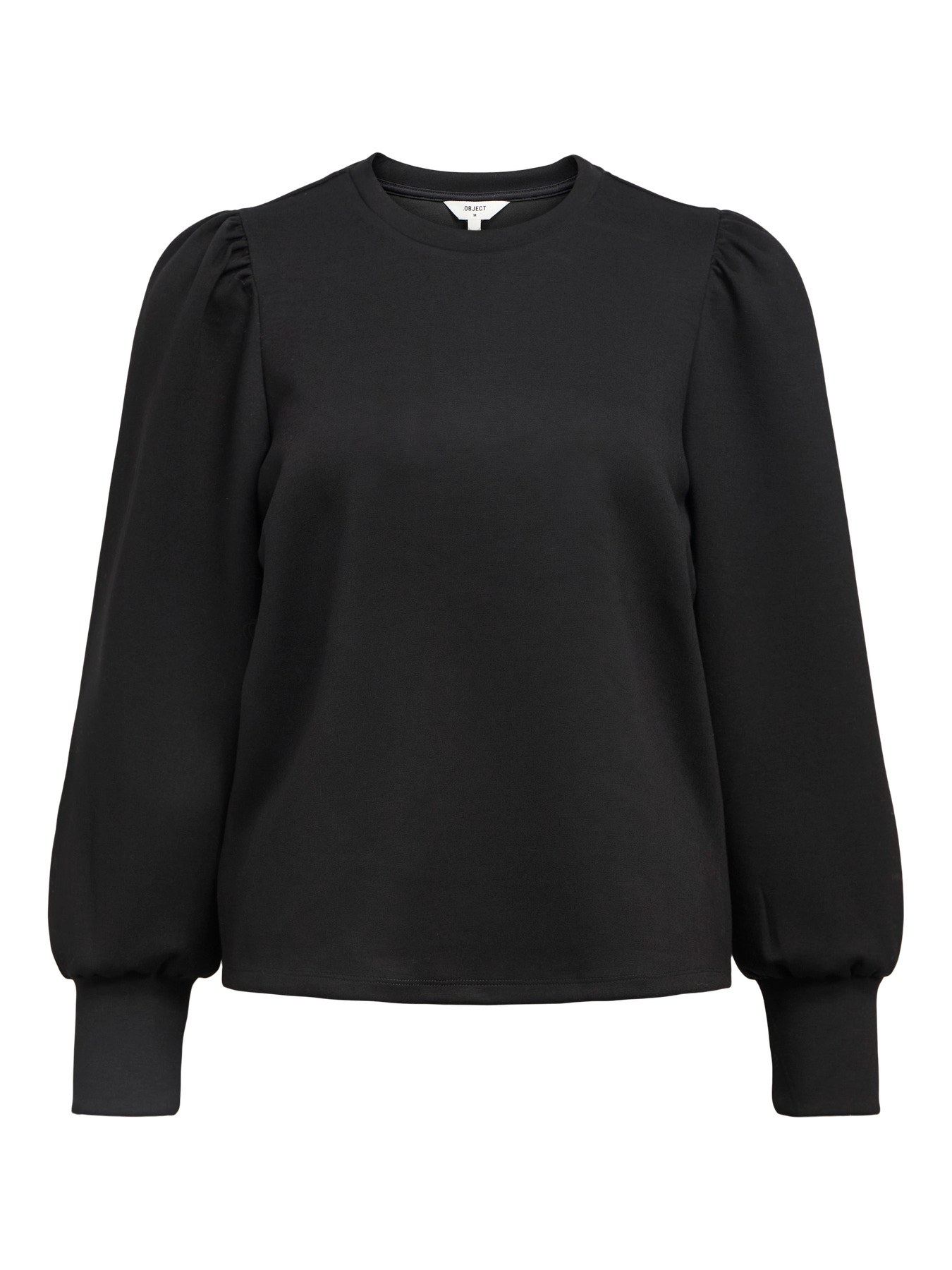 OBJANDREA RE LS O-NECK TOP NOOS Black