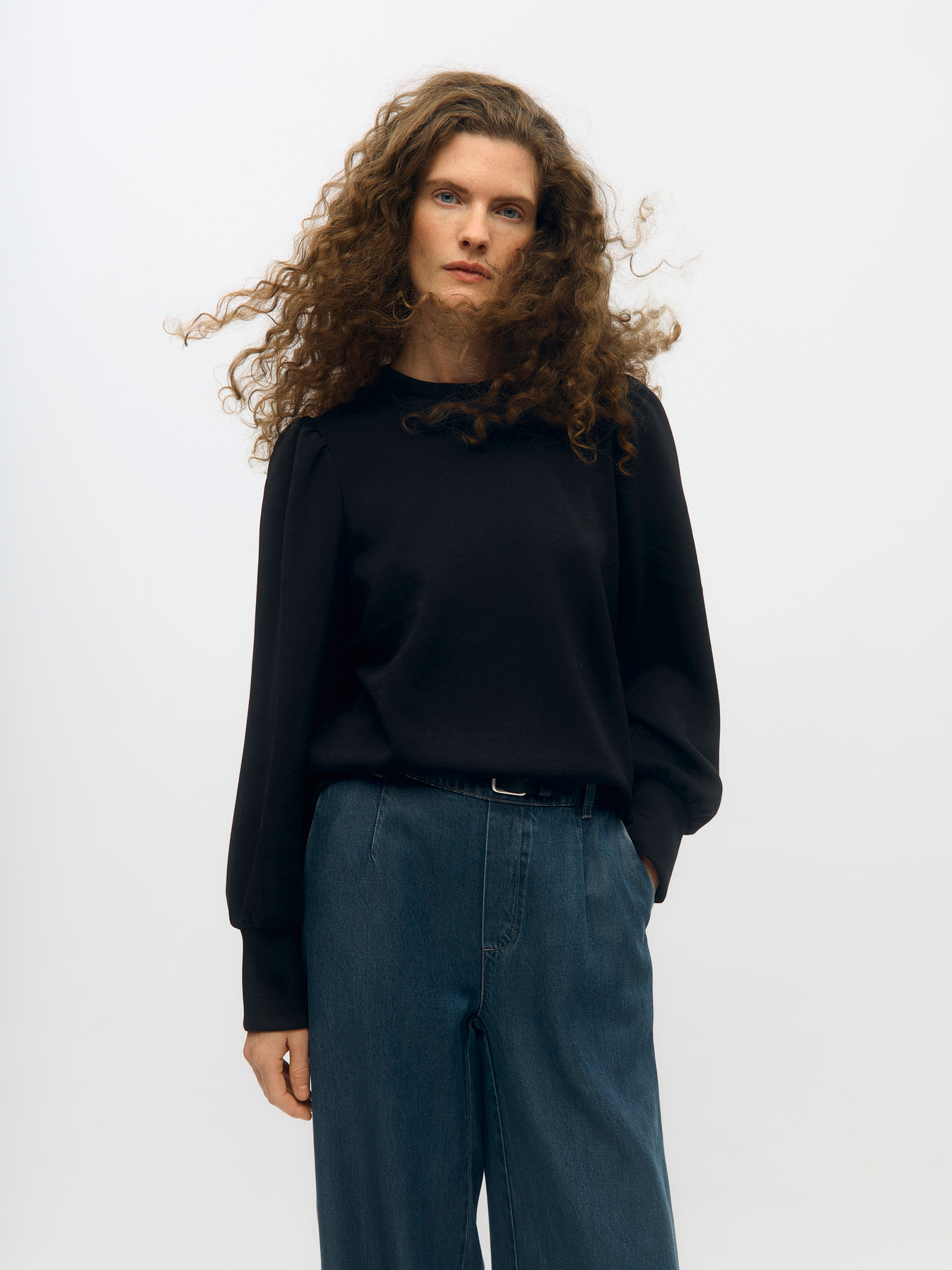 OBJANDREA RE LS O-NECK TOP NOOS Black - 4