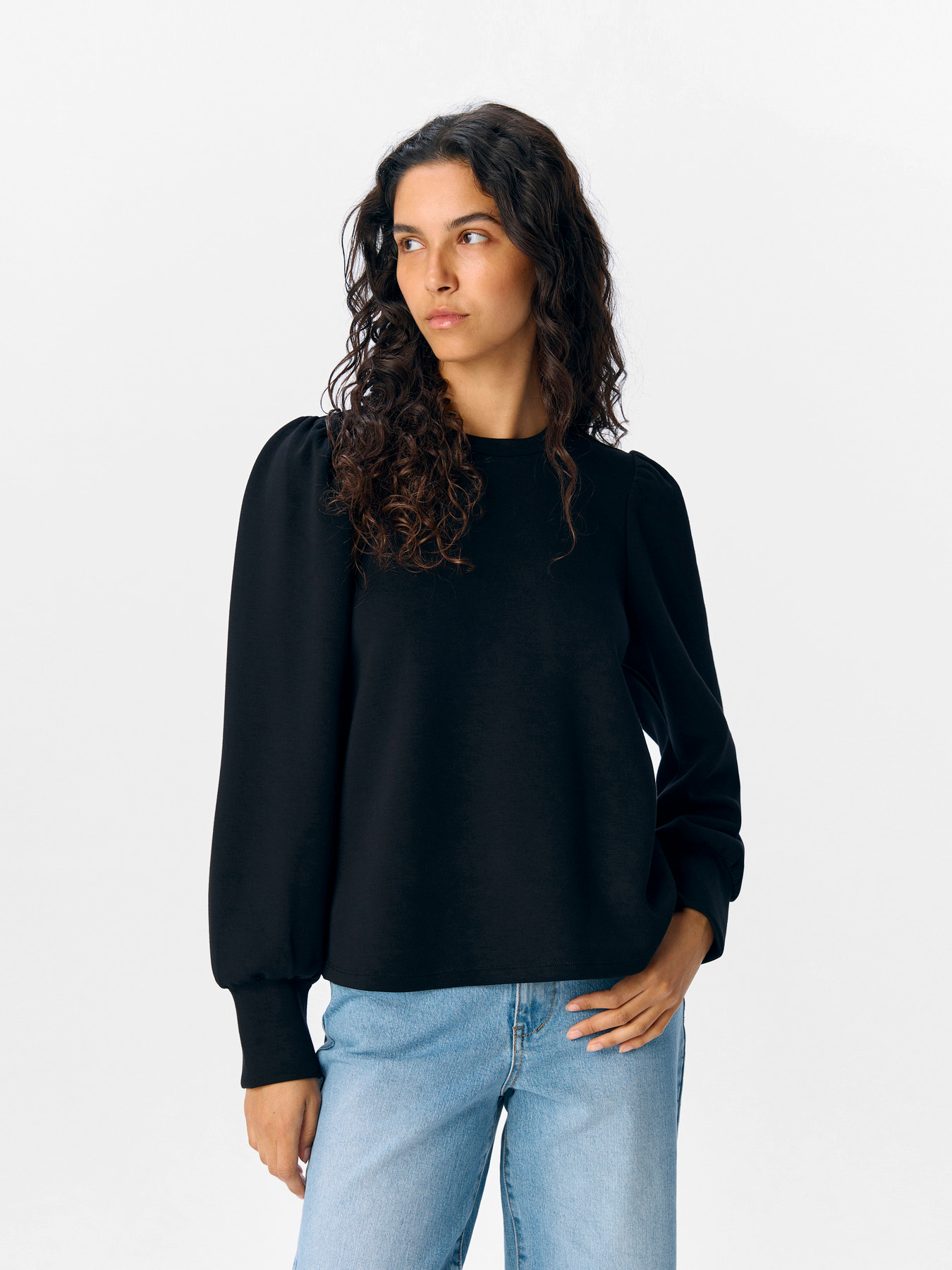 OBJANDREA RE LS O-NECK TOP NOOS Black - 6