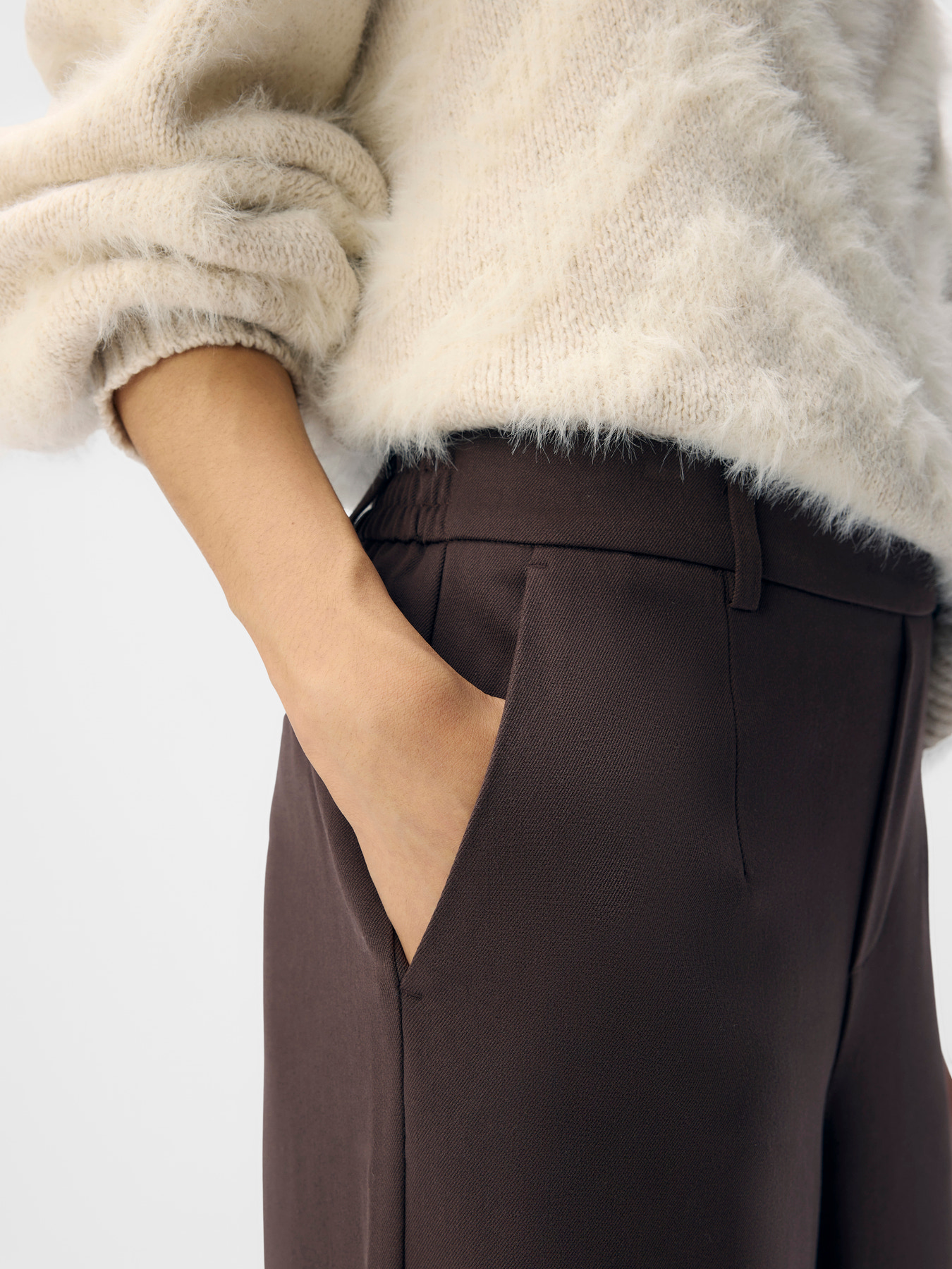 OBJLISA WIDE PANT NOOS Seal Brown - 3