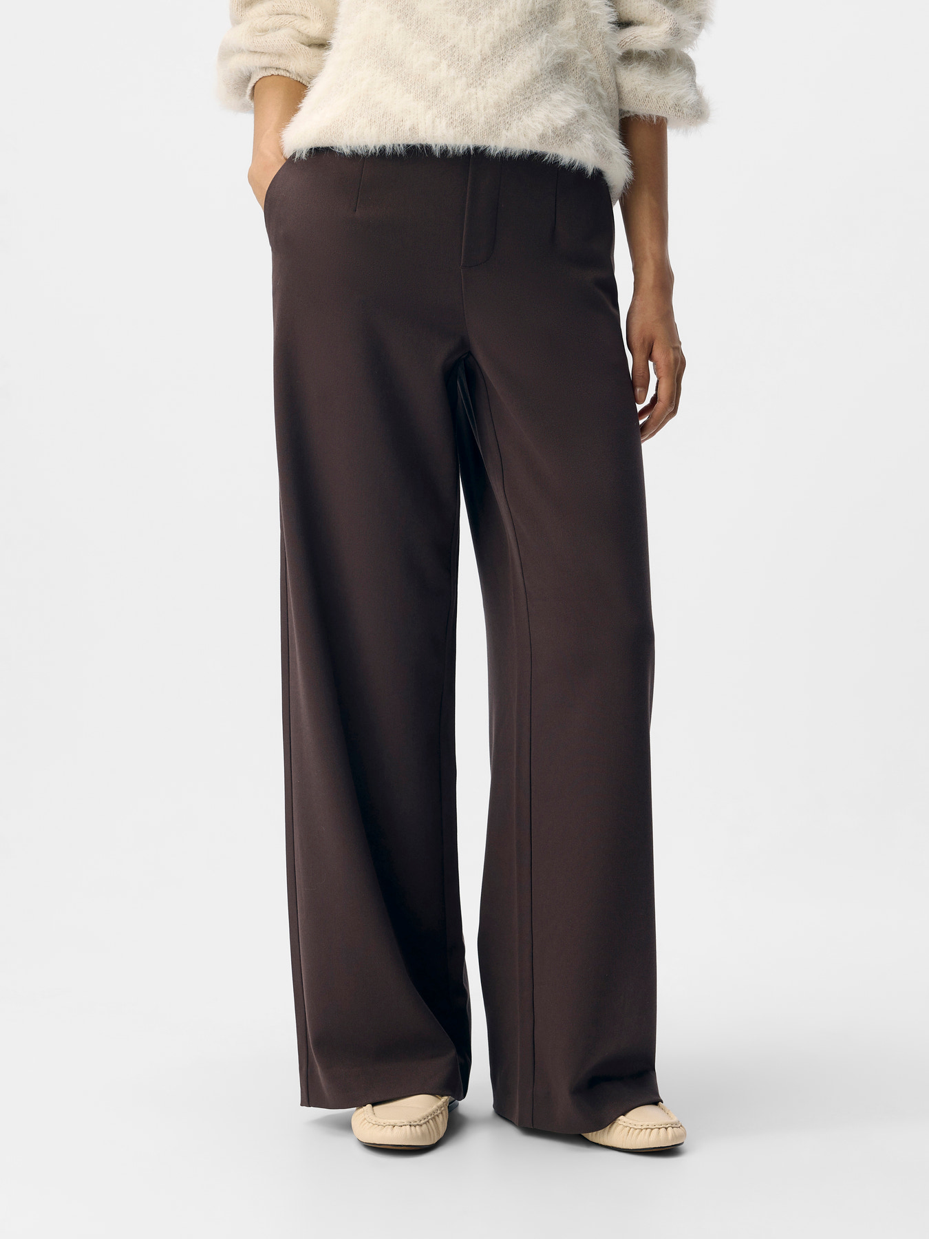 OBJLISA WIDE PANT NOOS Seal Brown - 2