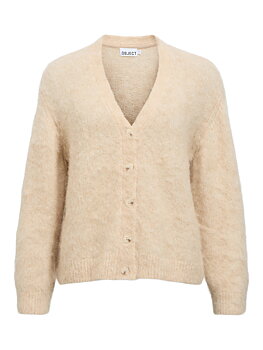 OBJHARRY LS LO KNIT CARDIGAN NOOS Birch Melange
