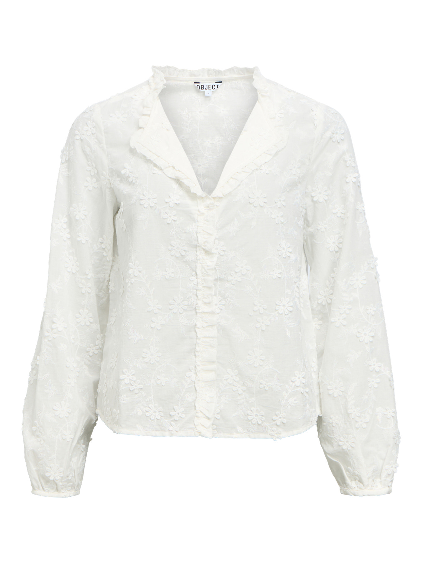OBJKARLI LS RE SHIRT NOOS Cloud Dancer