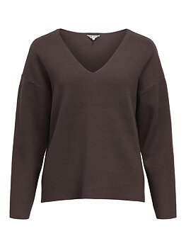 OBJREYNARD V-NECK PULLOVER NOOS Seal Brown