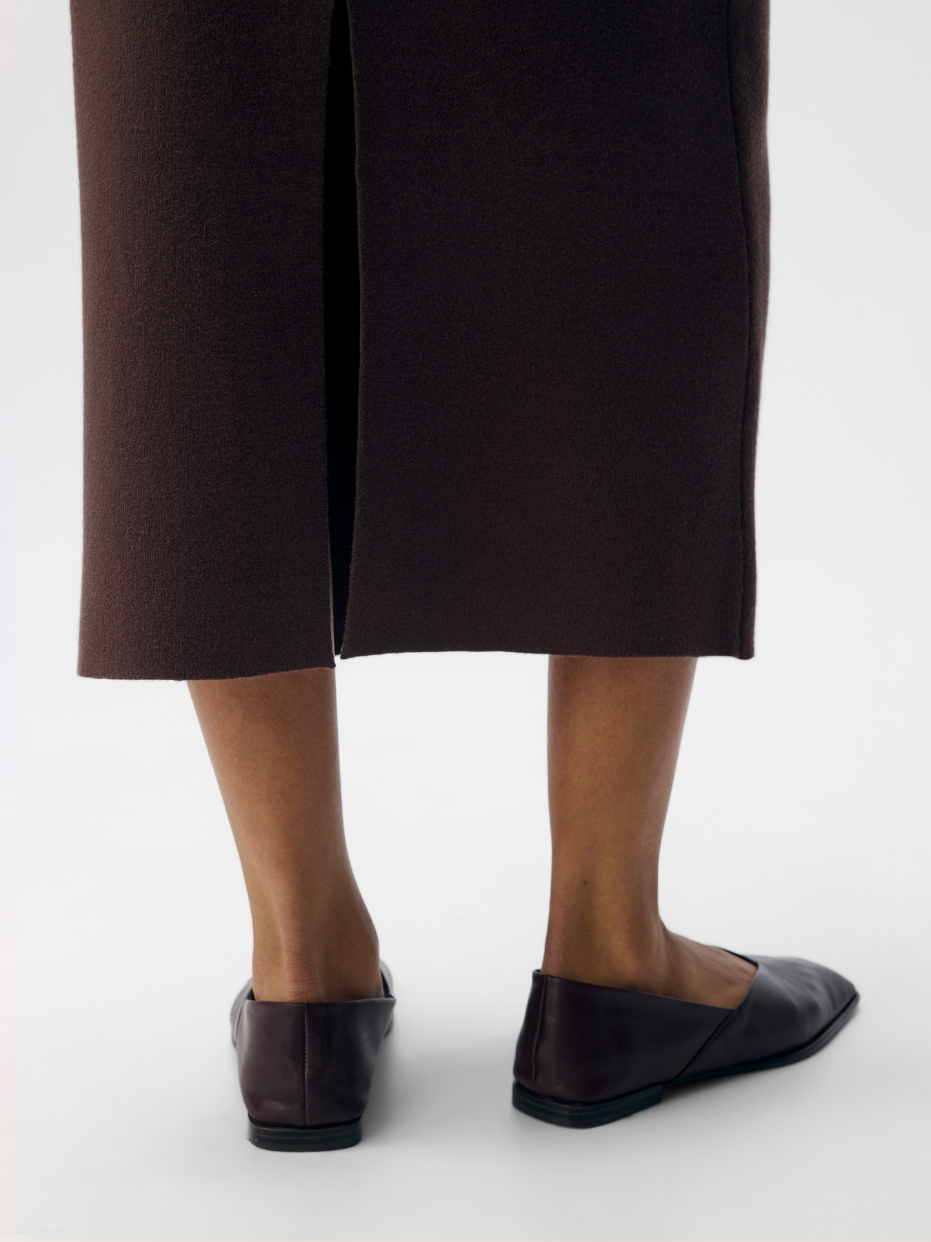 OBJREYNARD HW KNIT SKIRT NOOS Seal Brown - 6