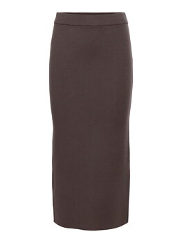 OBJREYNARD HW KNIT SKIRT NOOS Seal Brown