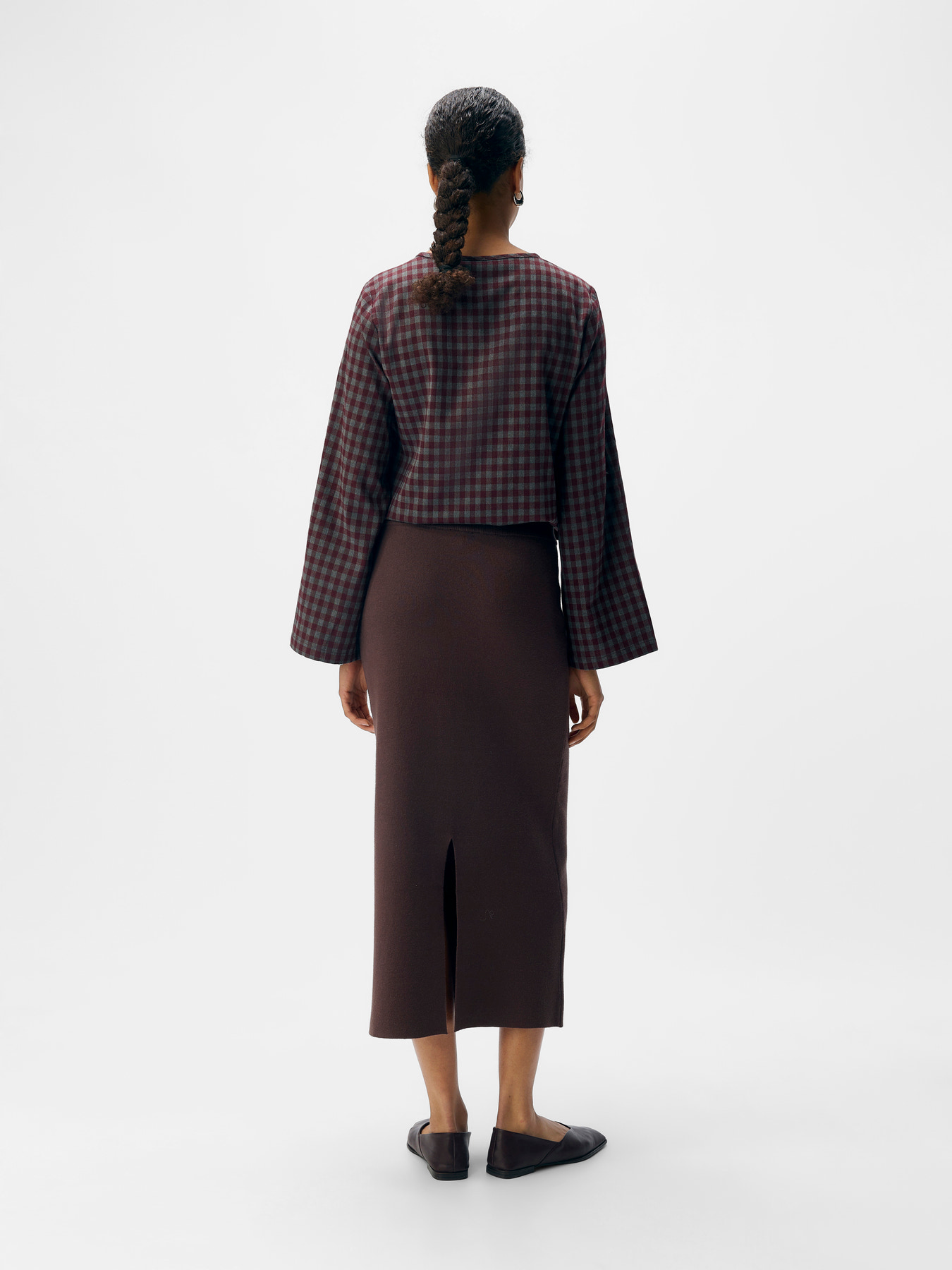 OBJREYNARD HW KNIT SKIRT NOOS Seal Brown - 5