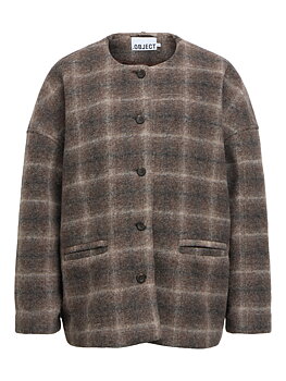 OBJMAISE LS LO SCARF JACKET NOOS Carafe Check