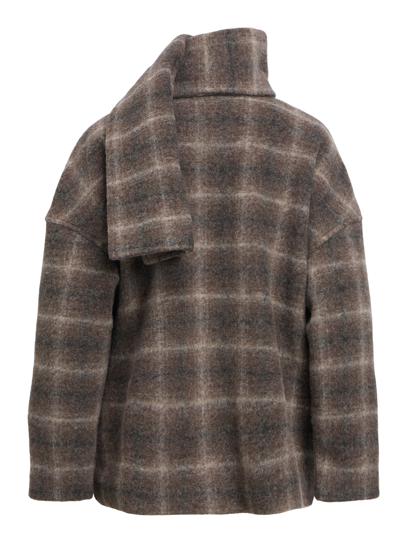 OBJMAISE LS LO SCARF JACKET NOOS Carafe Check - 5