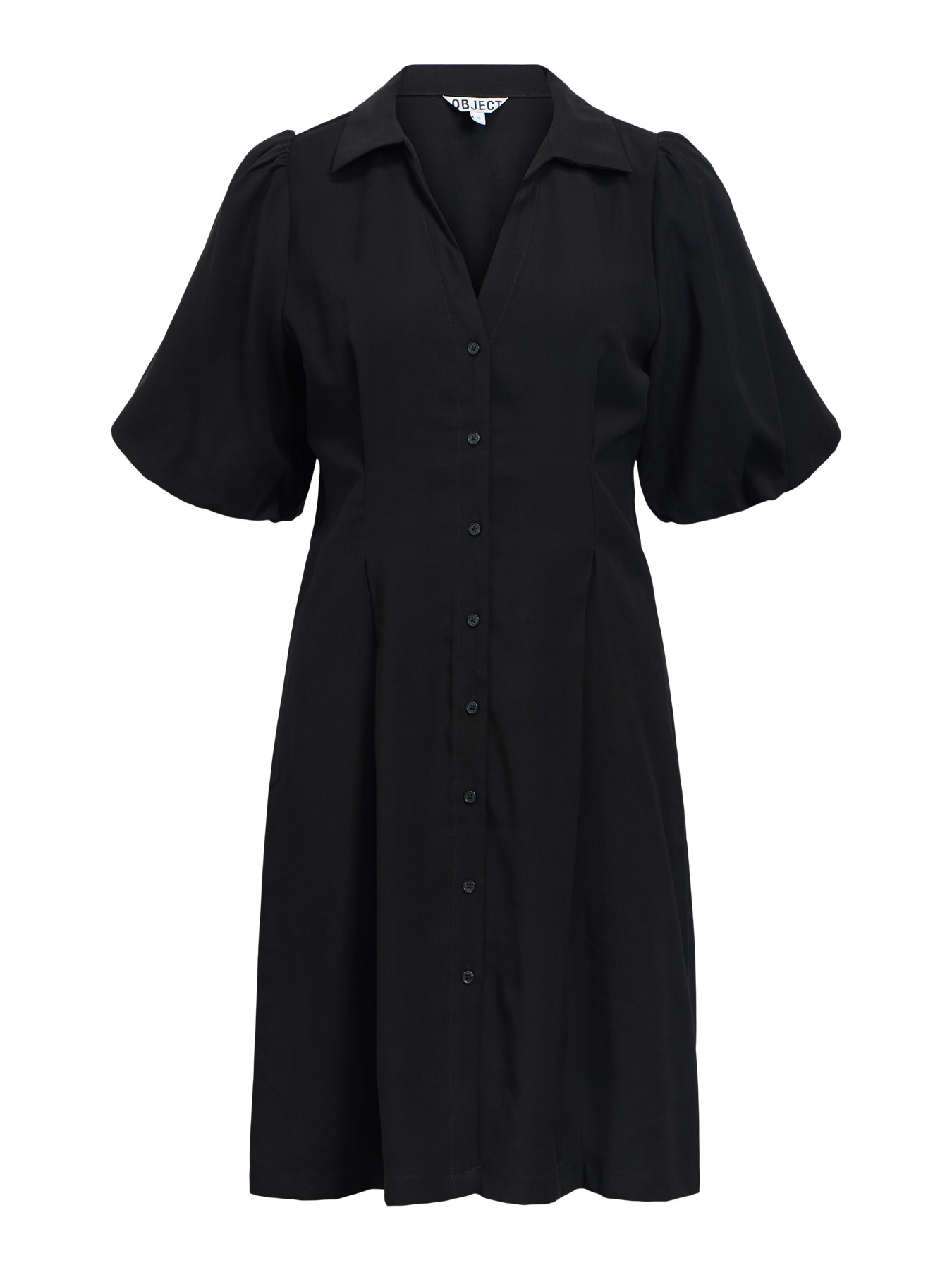 OBJFIA 24 RE SHORT SHIRT DRESS NOOS Black