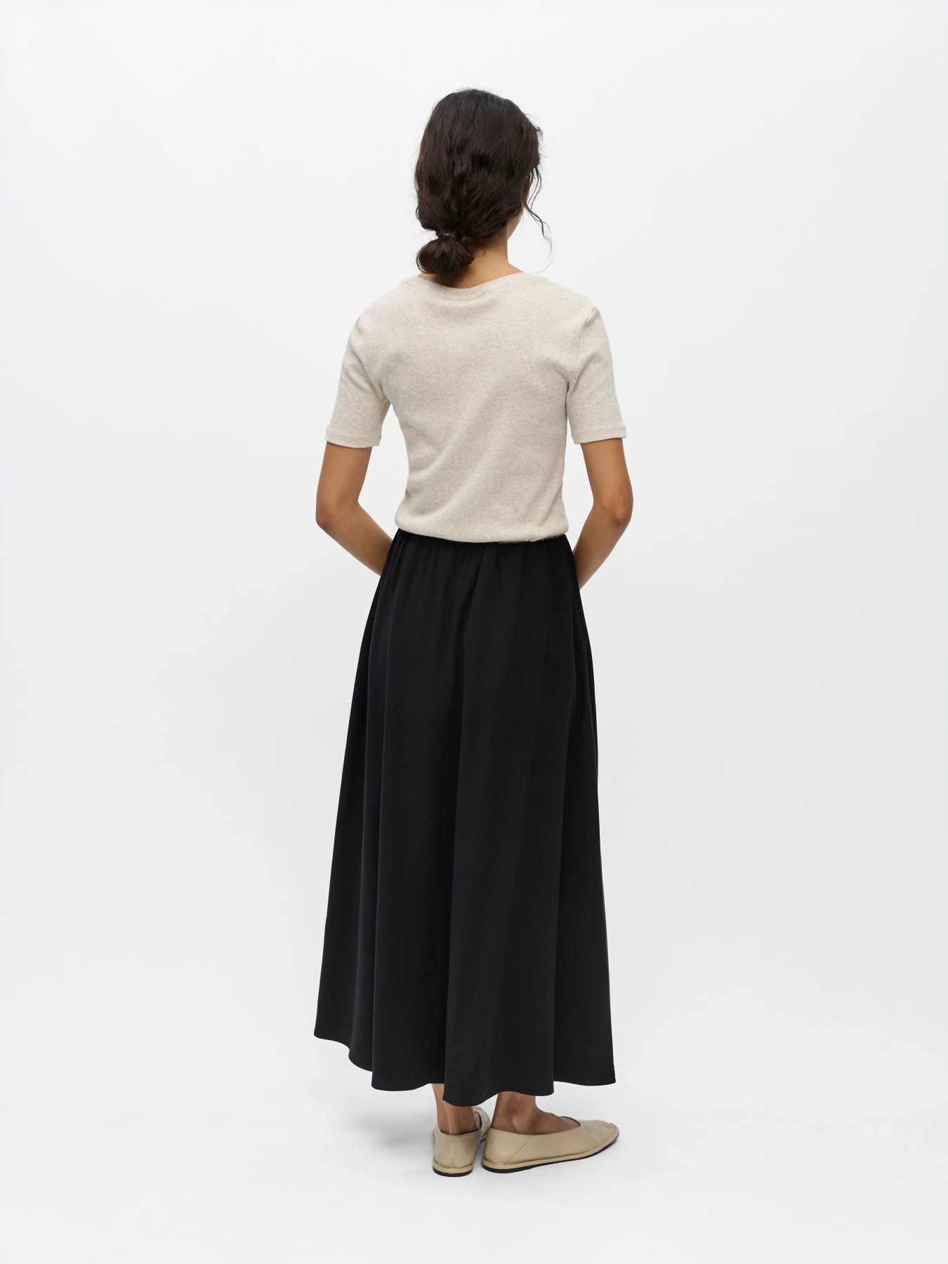 OBJFIA HW MIDI SKIRT DIV Black - 8
