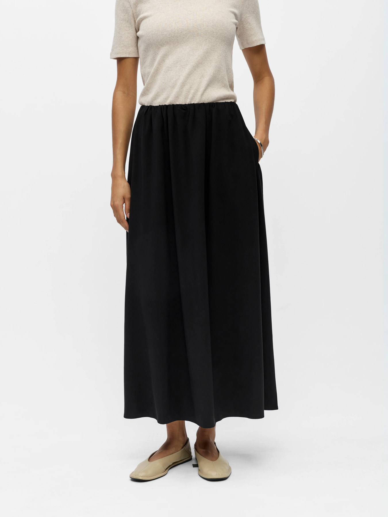 OBJFIA HW MIDI SKIRT DIV Black - 7