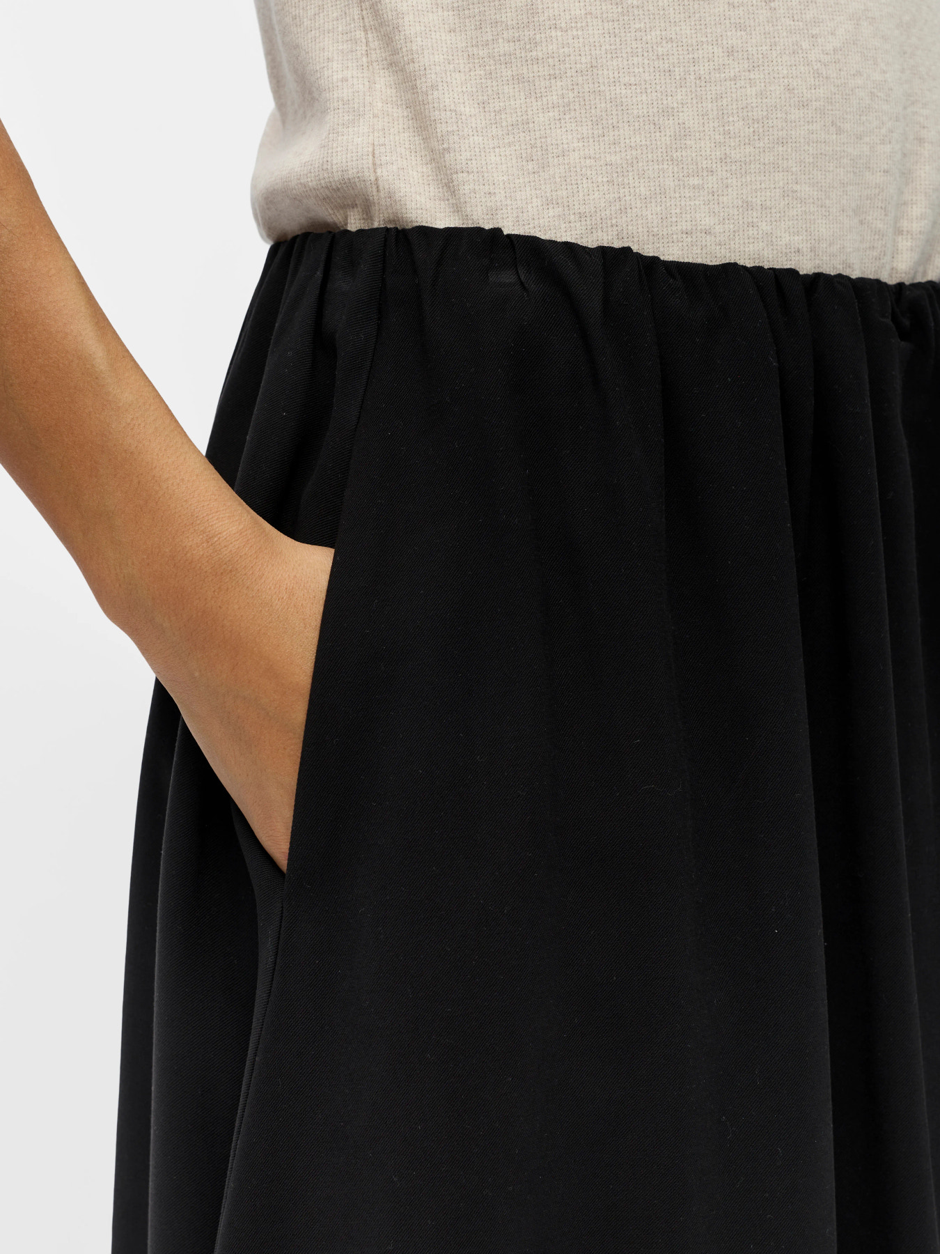 OBJFIA HW MIDI SKIRT DIV Black - 6