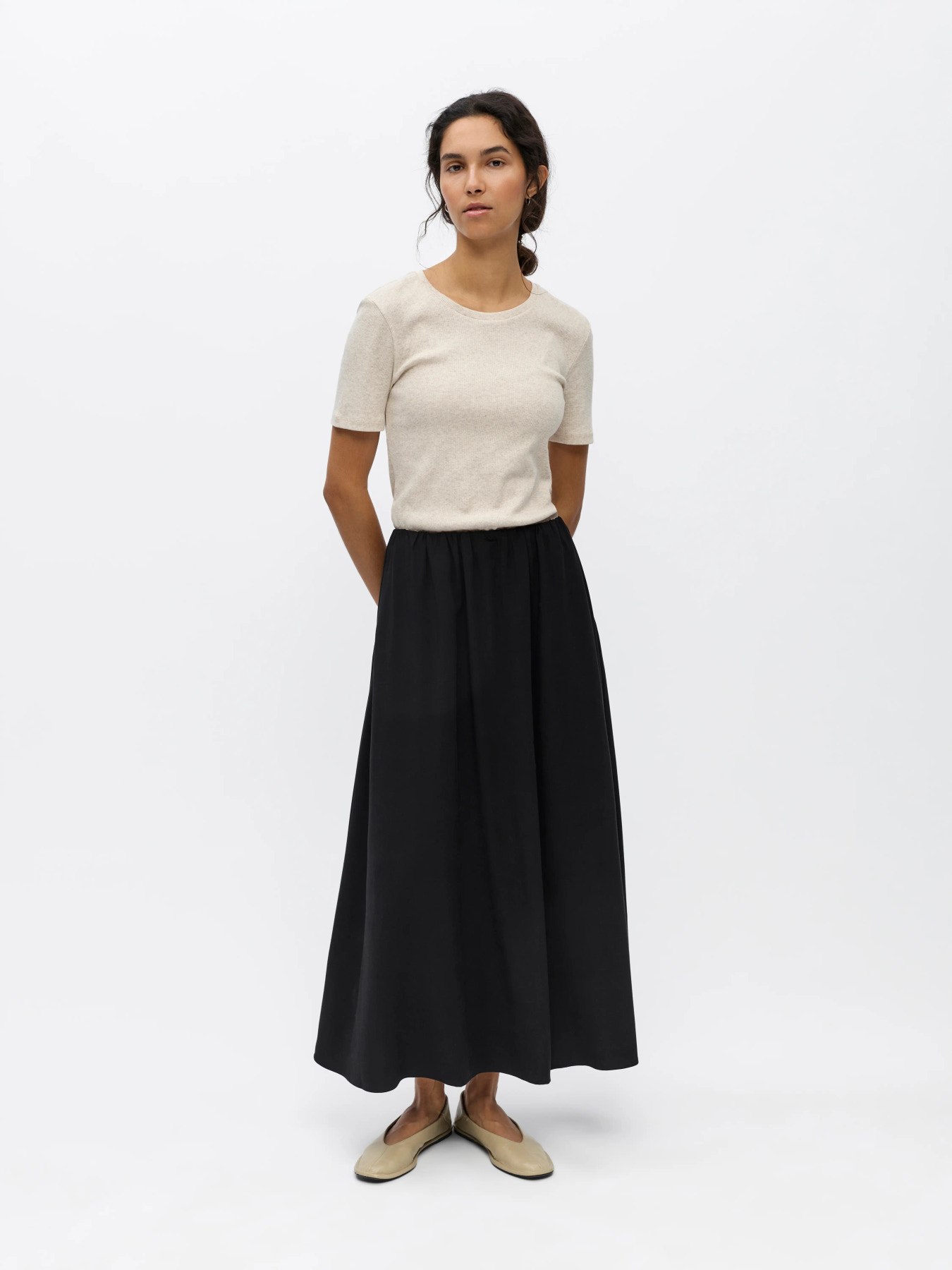 OBJFIA HW MIDI SKIRT DIV Black - 5